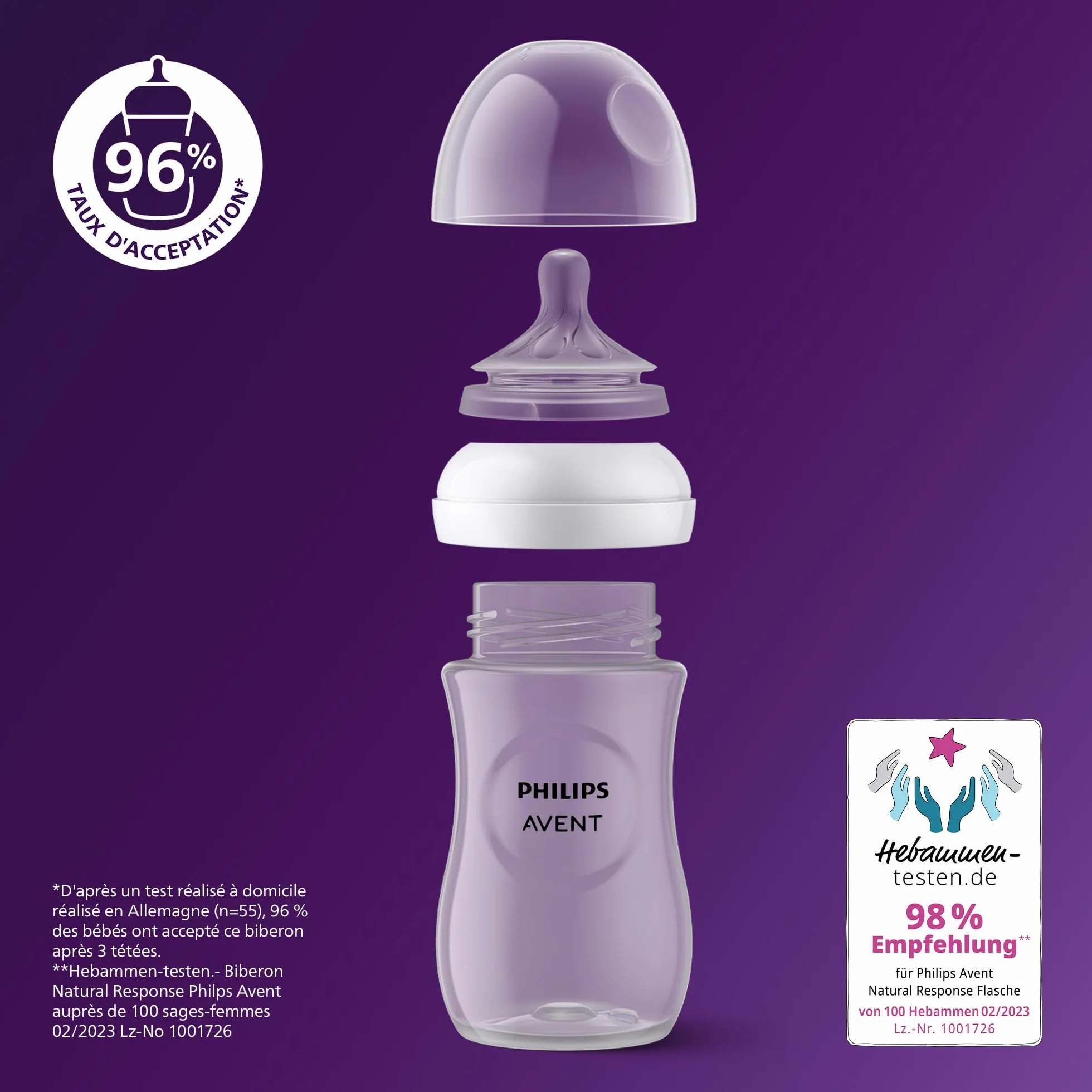 Philips Avent Biberon Natural Response 330 ml Imprimé Love