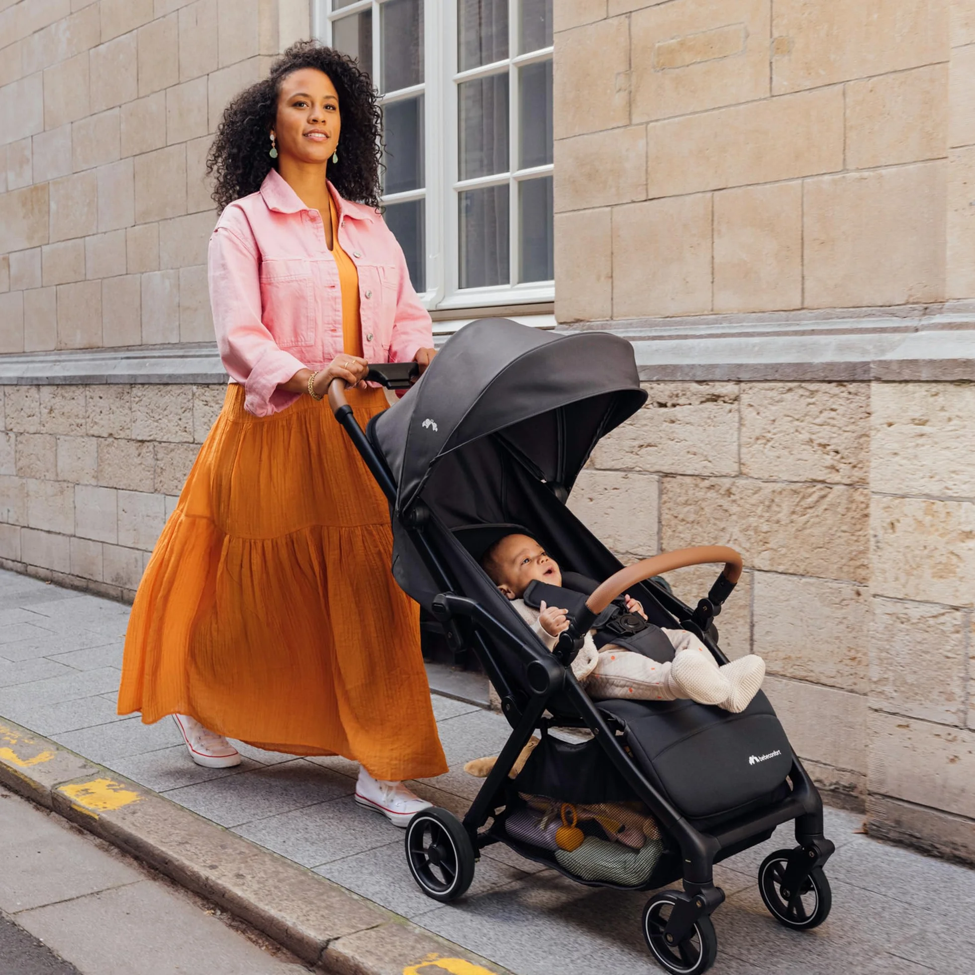 Bebeconfort Sunlite poussette canne compacte 0-4 ans 22 kg légère 7,2 kg 3 positions inclinaison inclinable d'une main grand panier Tinted Grey
