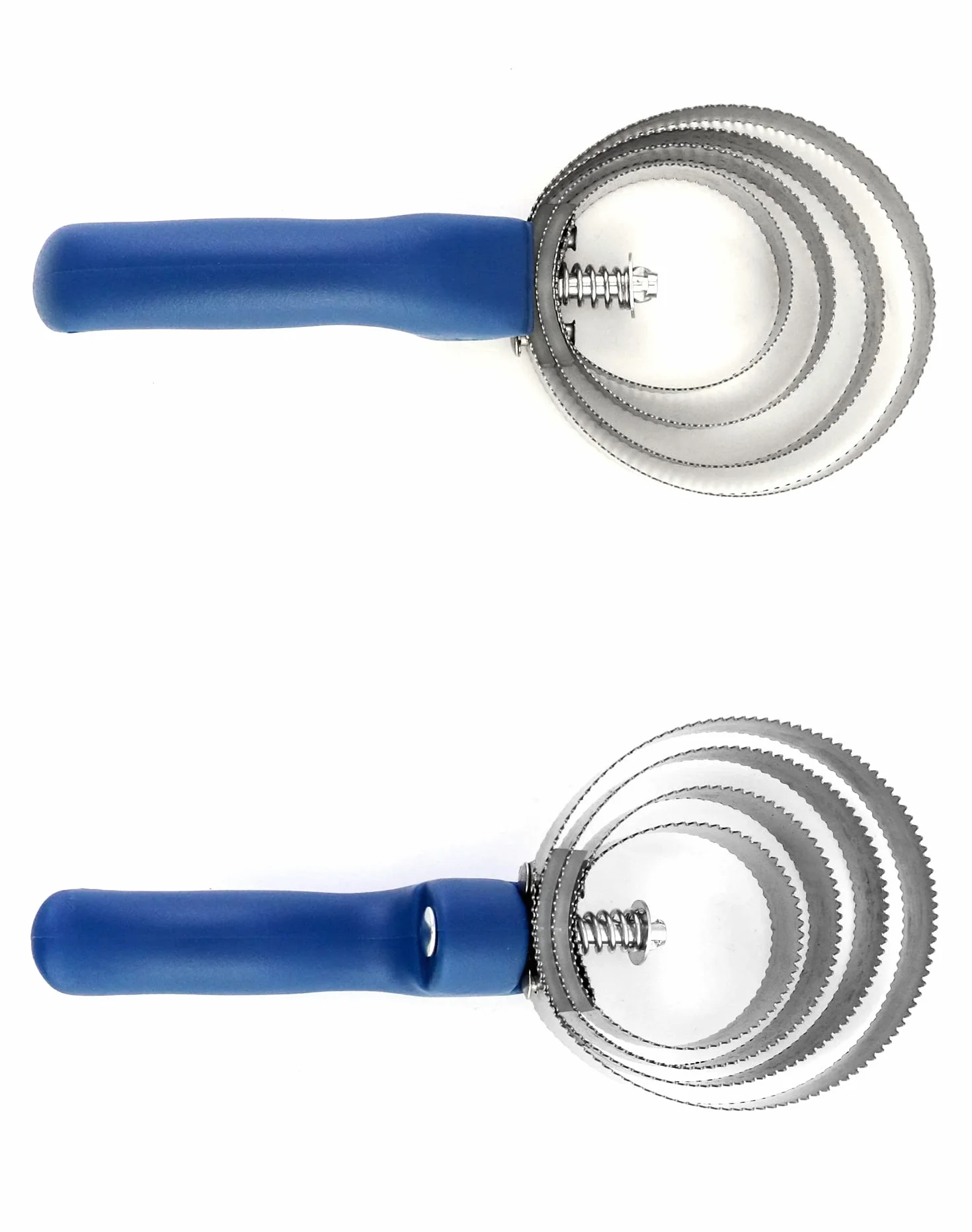 QWORK Etrille Double Face Brosse Cheval 4 Anneaux Manche Soft Touch
