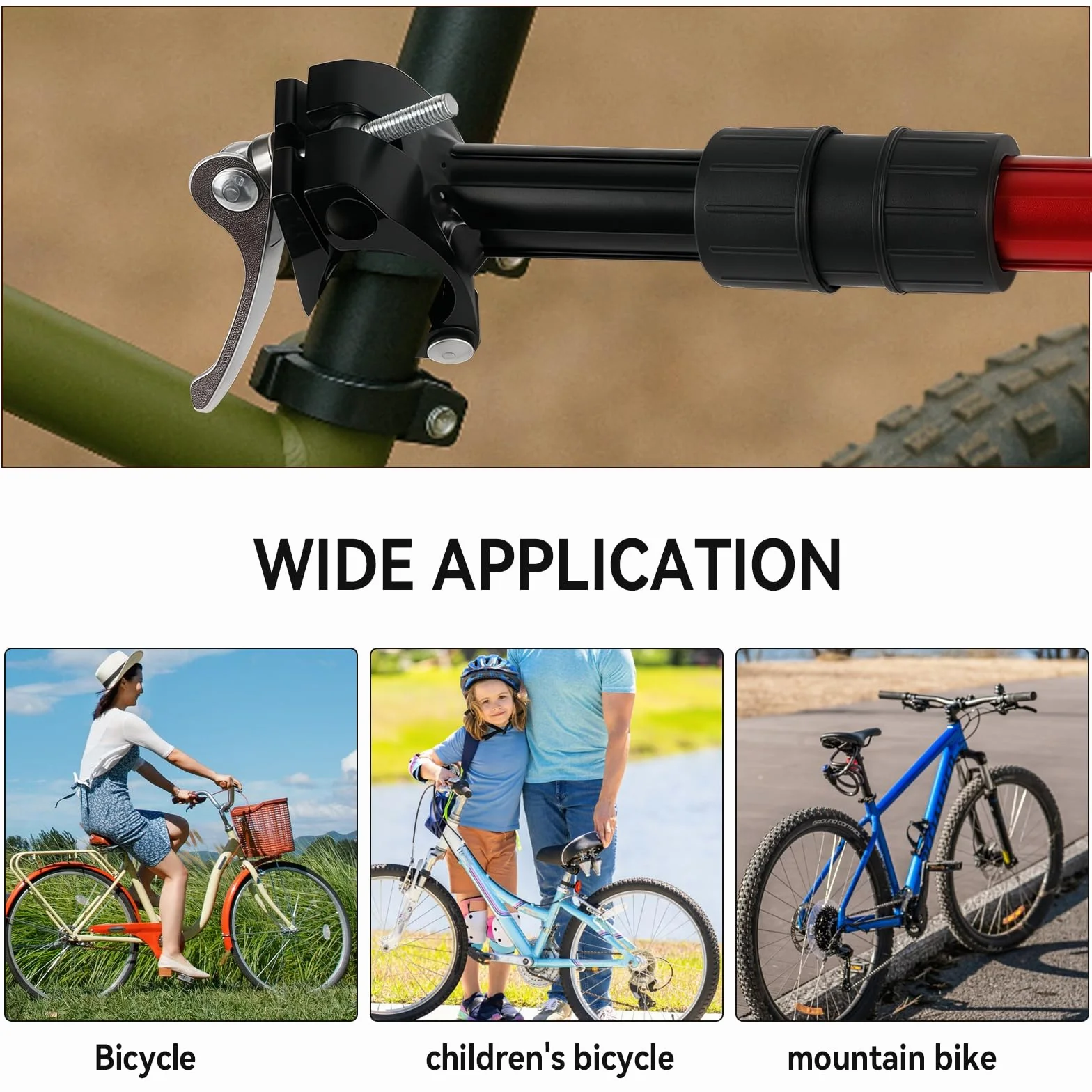 Attelage de remorque de vélo pour chariot pliable en acier