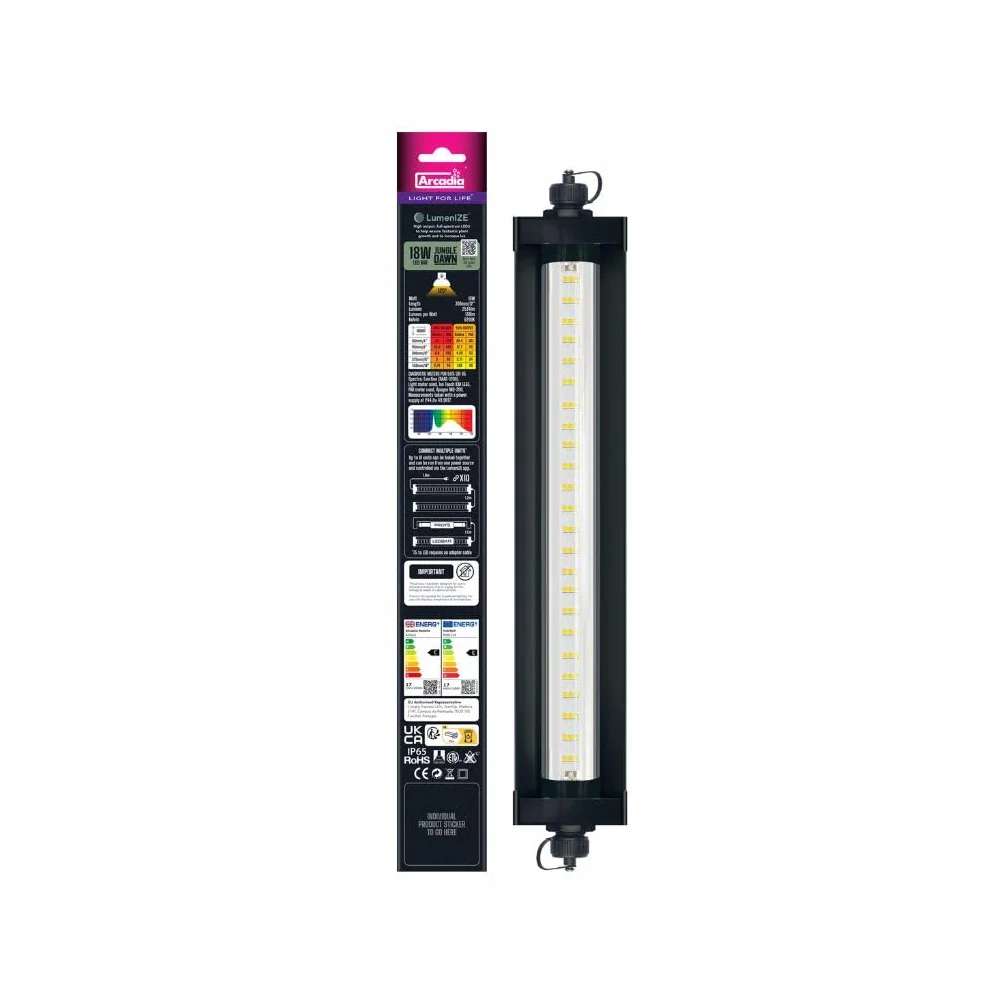 Arcadia LumenIZE Jungle Dawn LED Bar 290 mm 18 W Lumière Reptile Terrarium Vivarium