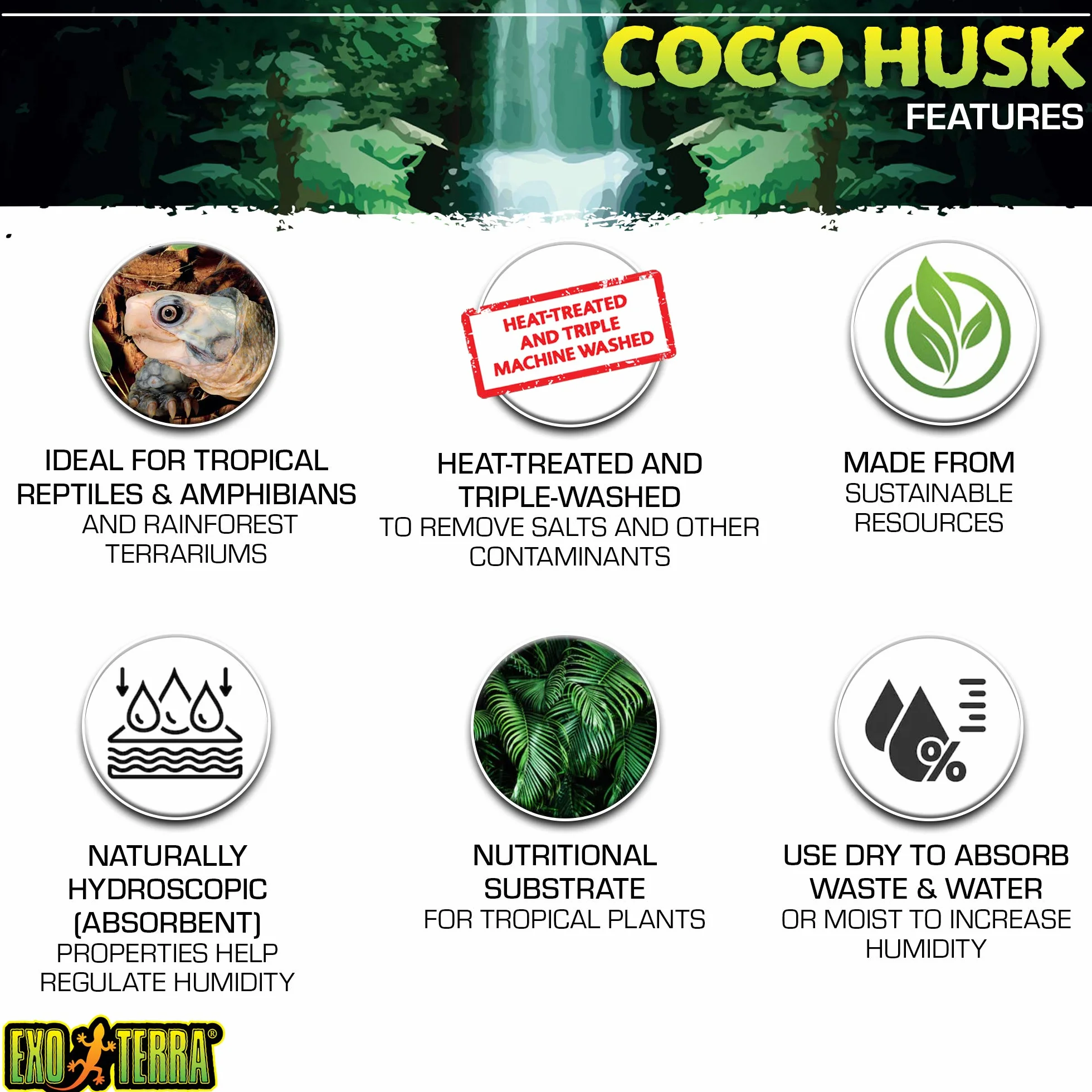 Exo Terra Substrat Coco Husk 7 L