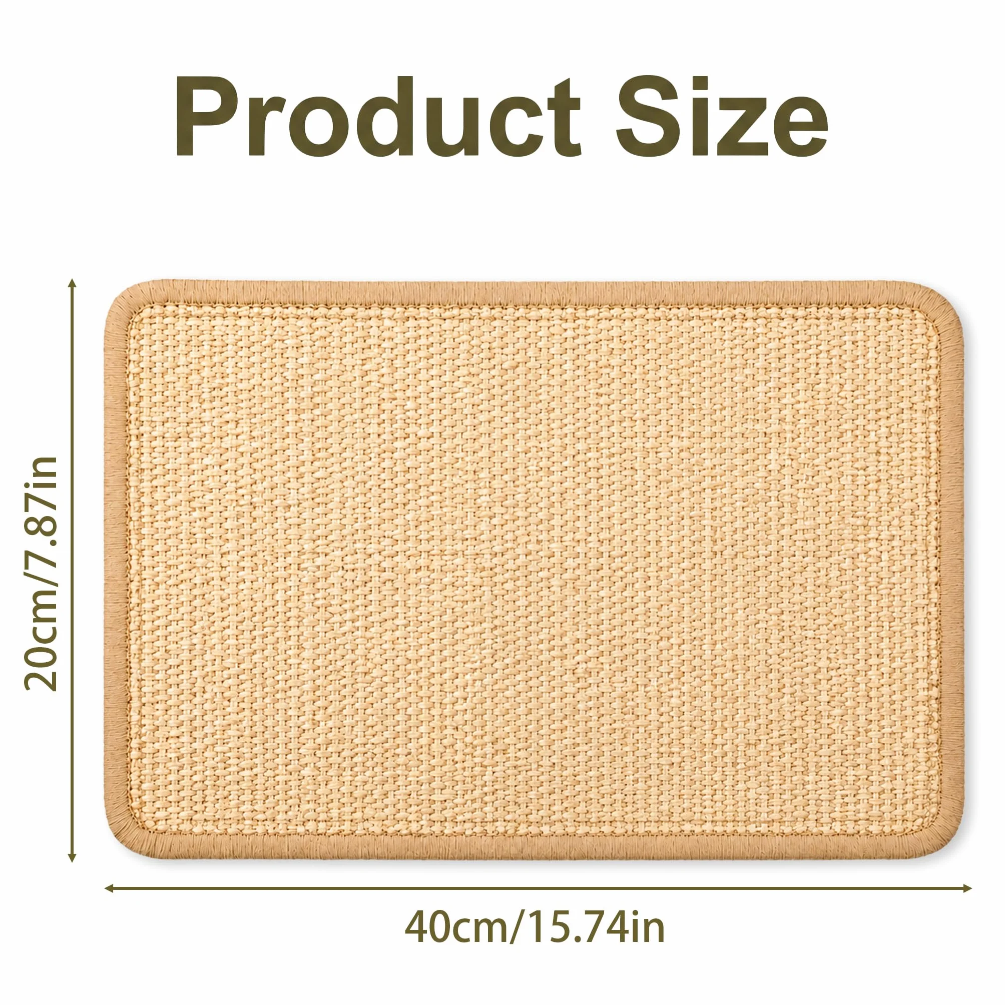 Tapis à Gratter Naturel en Sisal pour Lapin 20x40cm Griffoir Jouets à Mâcher Cage Soin Griffes Dents Dormir Nidifier