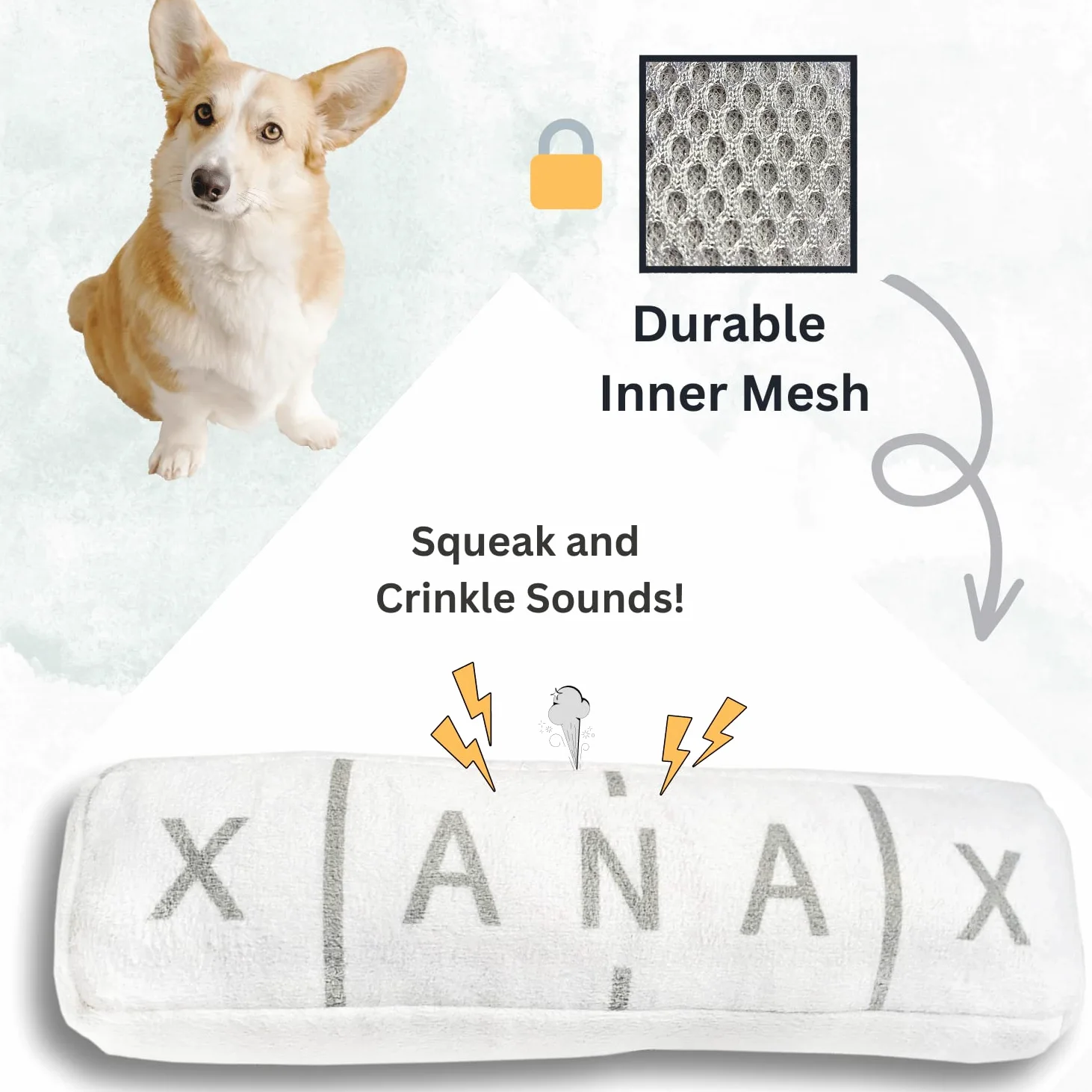 Nestpark Jouet amusant pour chien - Parodie en peluche froissée