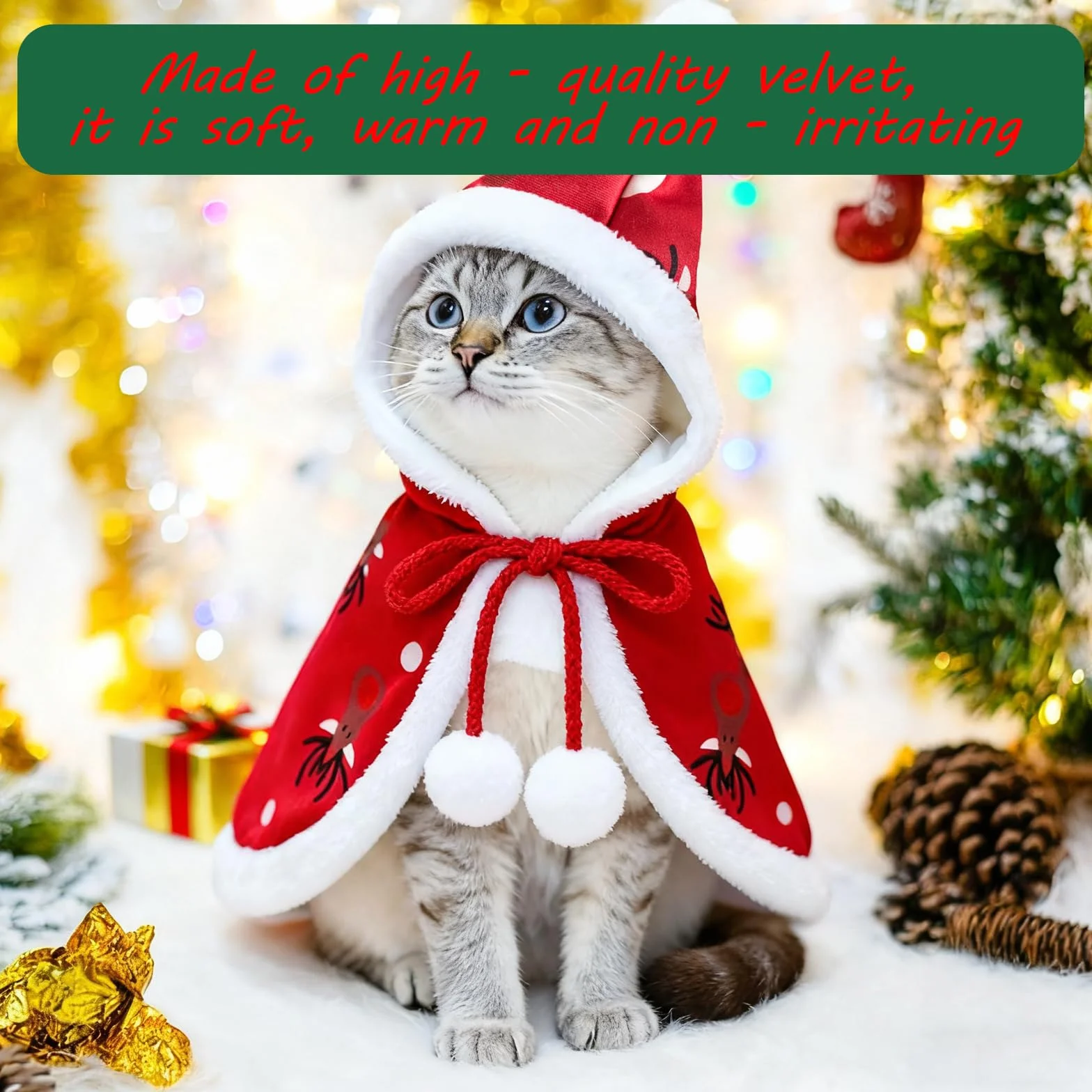 Deguisement de Noël pour Chien Chat Costume Animaux