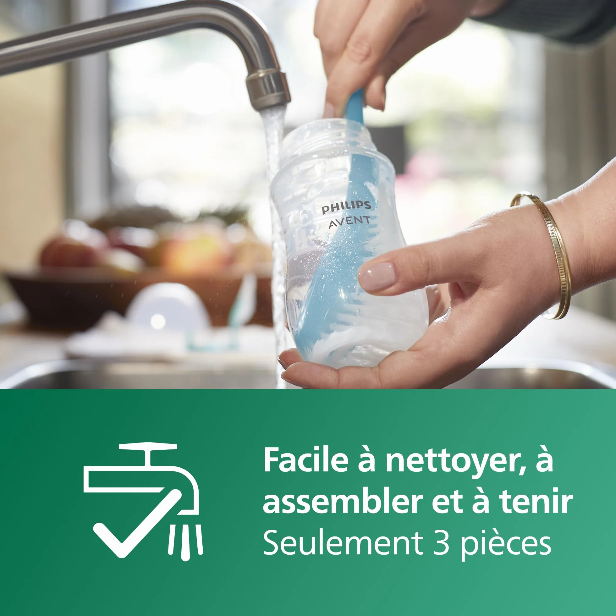 Philips Avent Natural Response Biberons en verre 240 ml lot de 2 SCY933/02