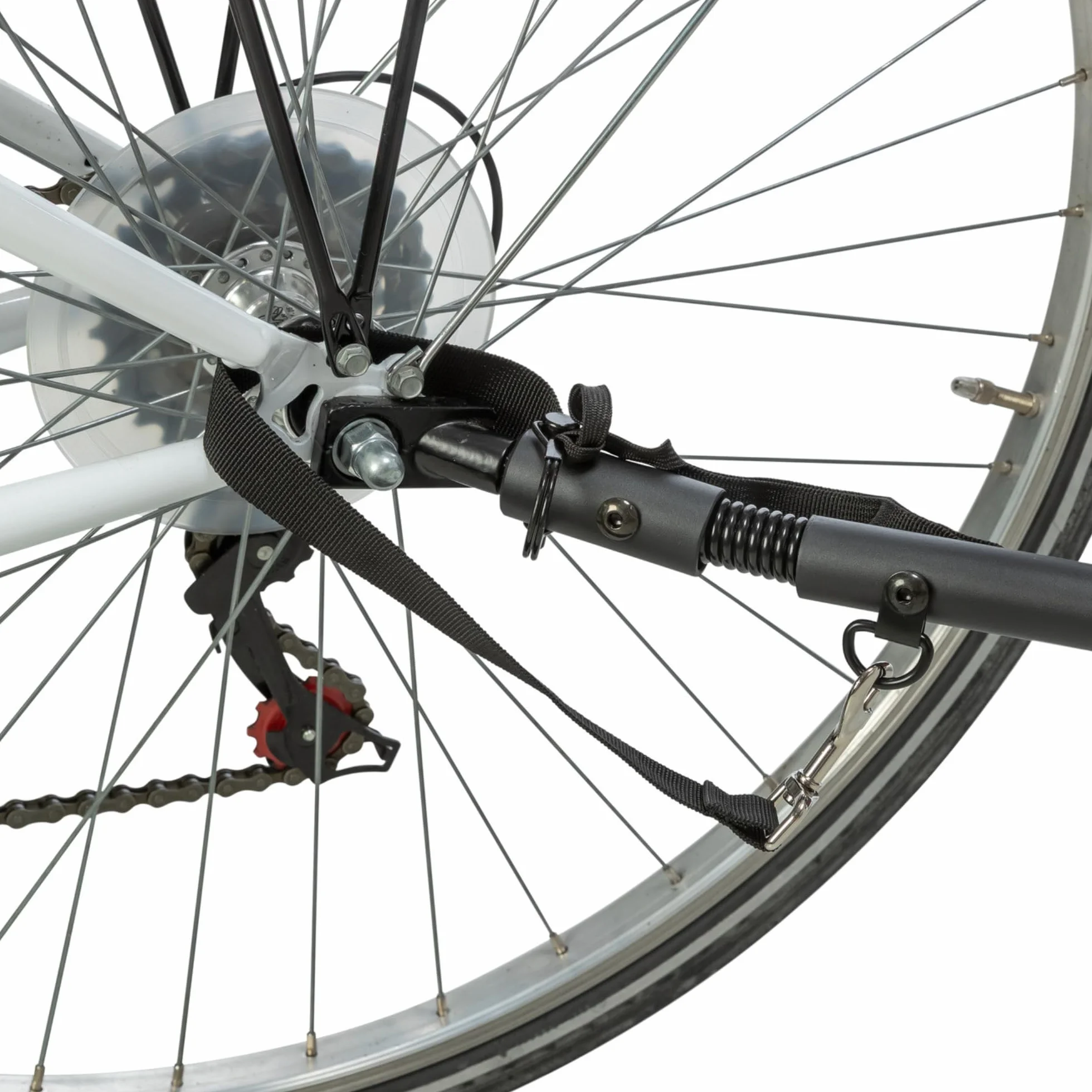 Trixie Remorque vélo pour Chien Transport sûr Pliable Gris Rouge Taille M 63 x 68 x 75/137 cm