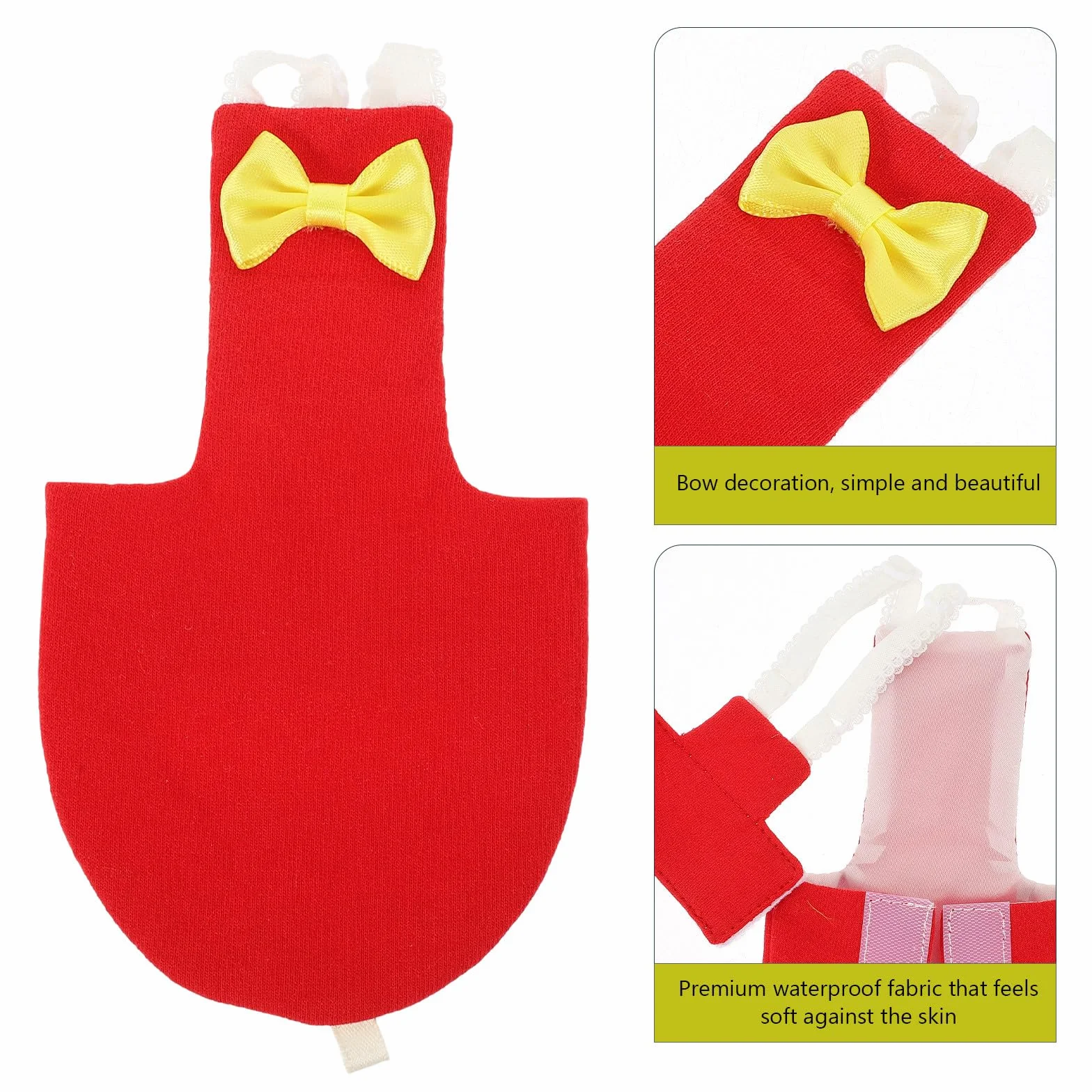 FRCOLOR Couches pour Oiseaux Perroquets et Perruches Taille M, Couche-Culotte Ajustable Respirante Tissu Doux