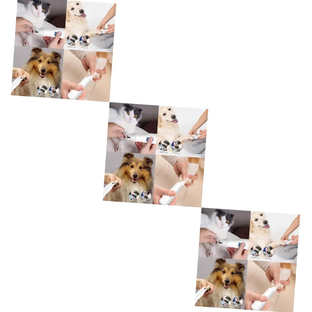 BESPORTBLE 3 Pièces broyeur de Chien électrique Coupe-Ongles Chien pour Grands Chiens broyeur d'ongles pour Animaux de Compagnie Coupe-Ongles électrique pour Animaux de Compagnie