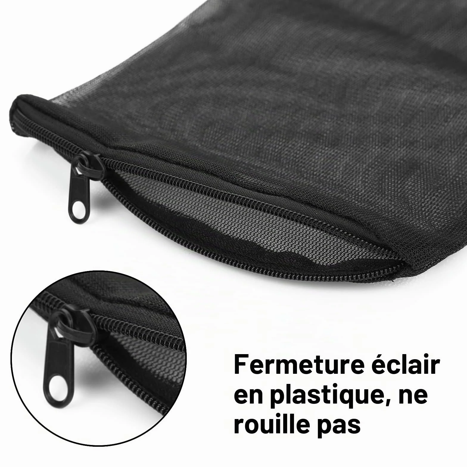 Lot de 10 sacs filtrants pour aquarium avec fermeture éclair, filet en maille à haut débit