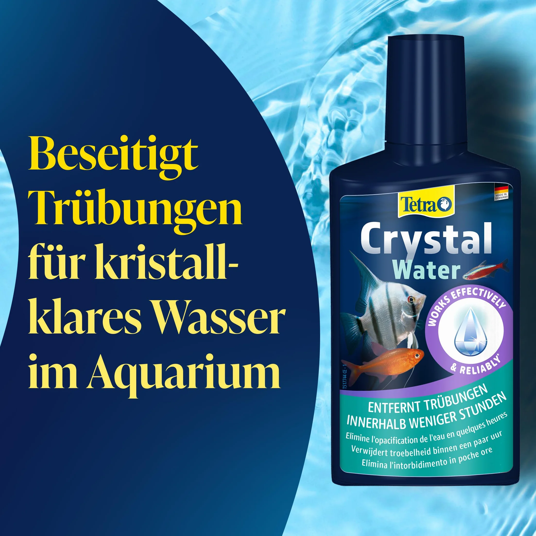 TETRA CrystalWater 250 ml - Élimine les Impuretés Dans l'Eau
