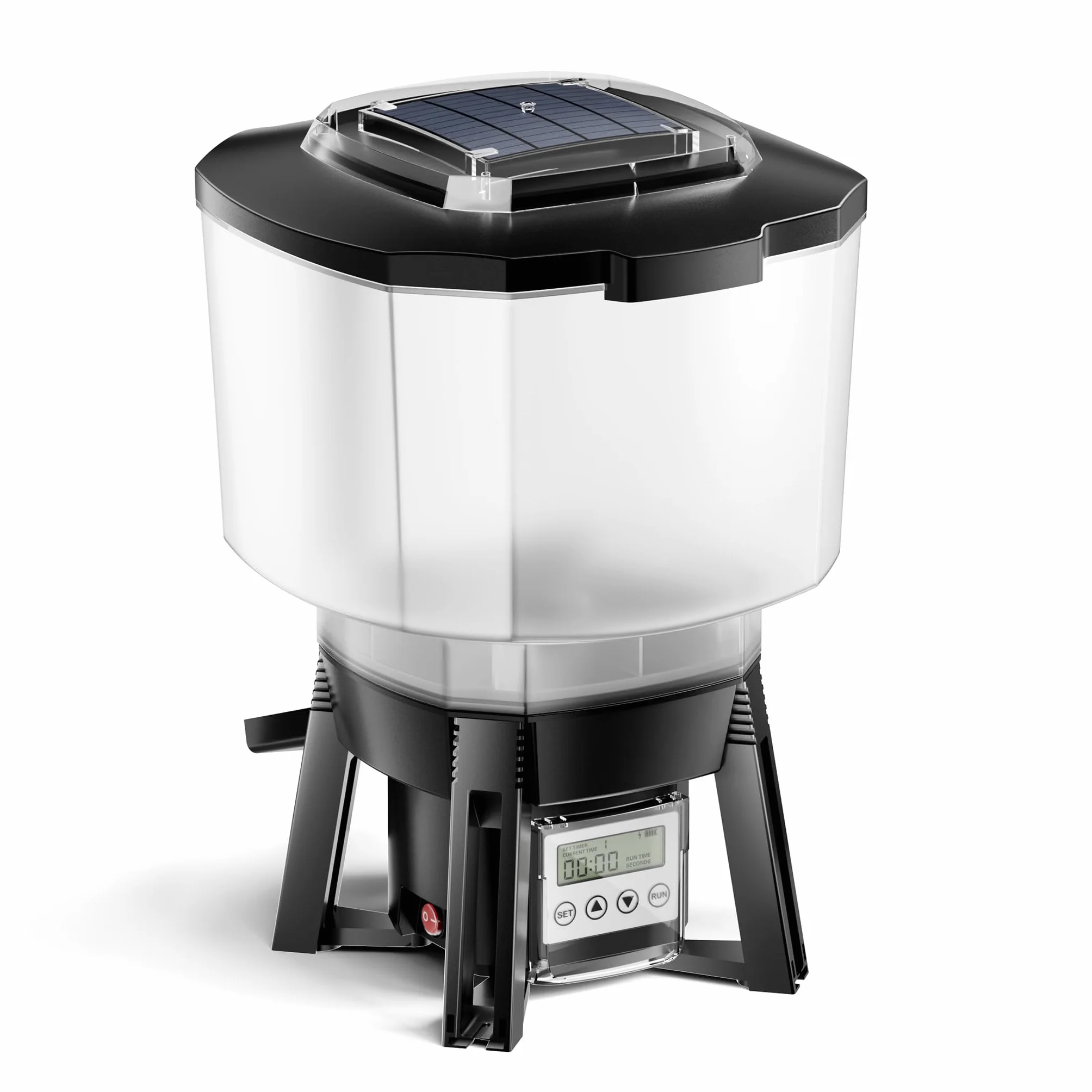 Wiltec CFF-206 Distributeur Automatique Alimentaire Solaire 6 L pour Nourriture de Poissons