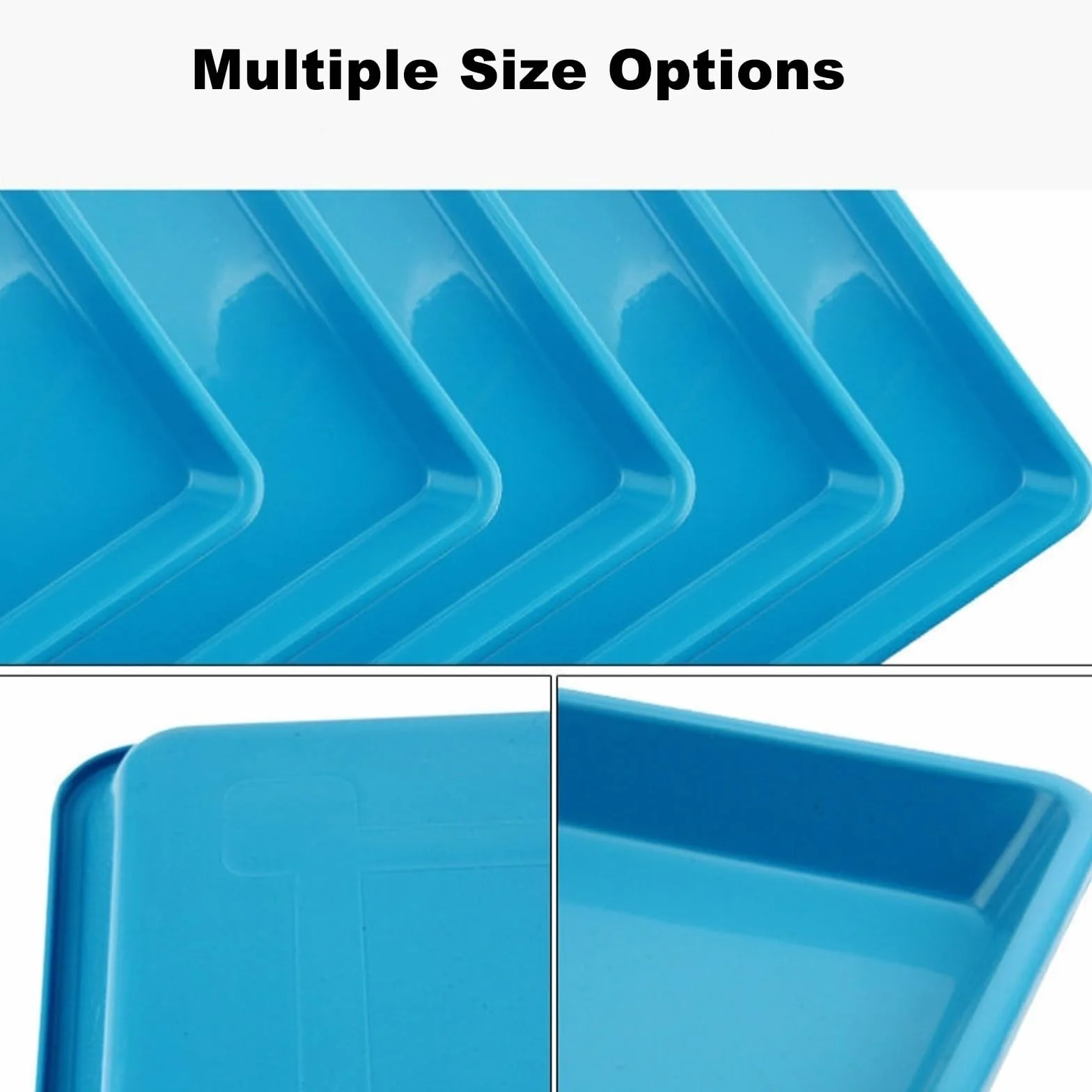 Grand Bac de Vidange en Plastique, Bac de Vidange de Chauffe-eau, Bac Récupération de Mini Réfrigérateur, Bacs de Remplacement pour Cages pour Chiens(49x34x3cm/19x13x1.2in)