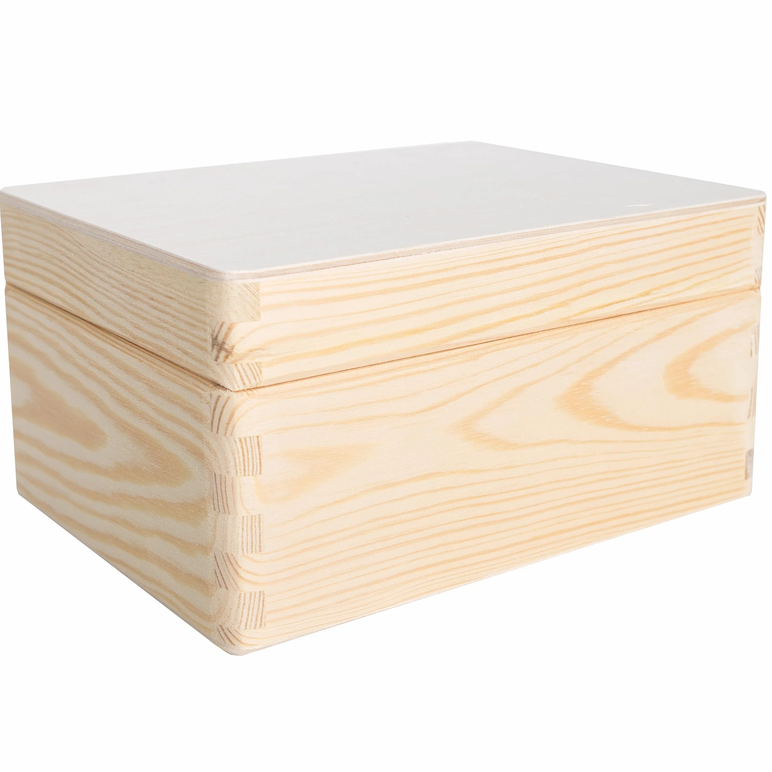 Boîte en Bois avec Couvercle 19,5 x 15 x 10 cm Boîte à Souvenirs pour Bébé Non Peinte BRUT