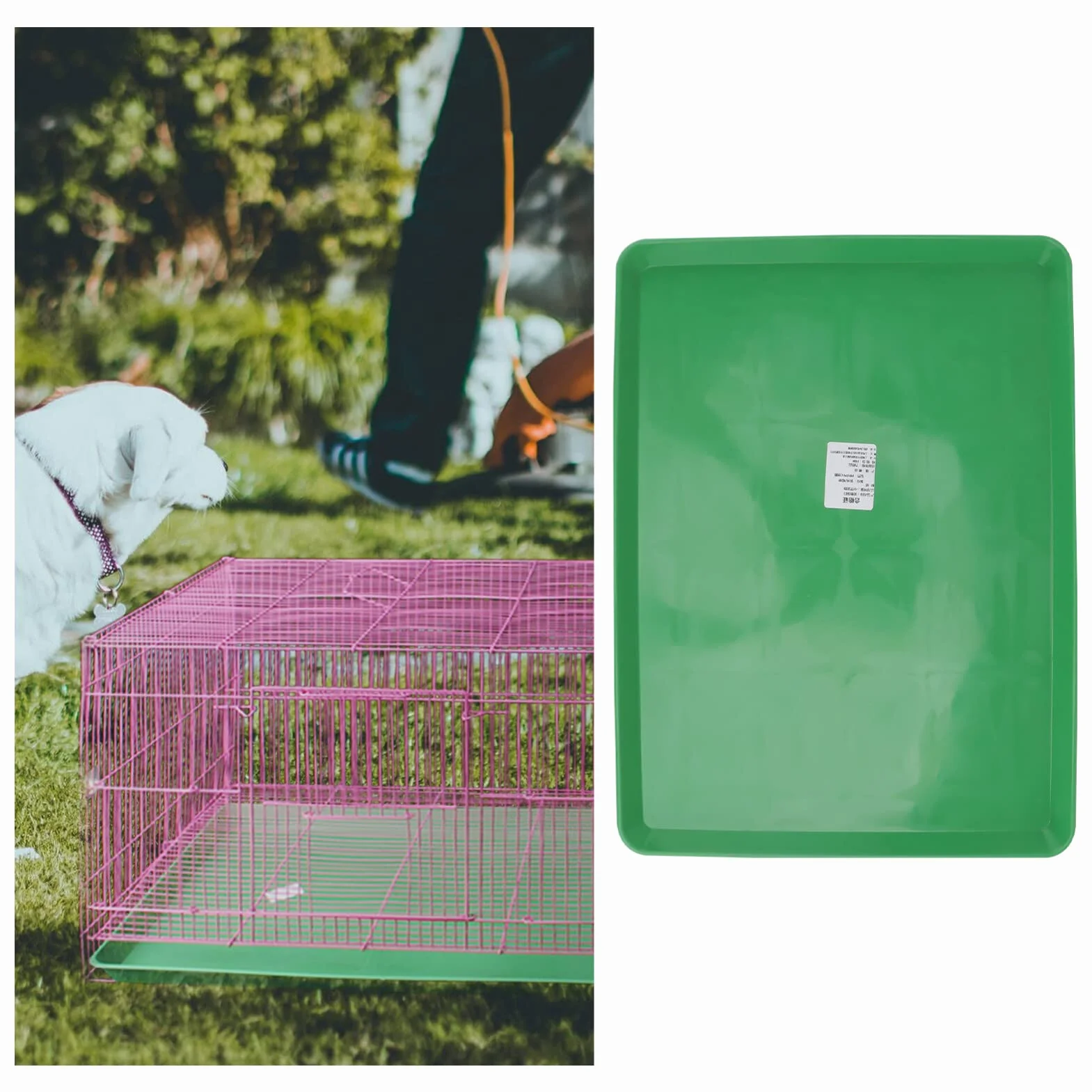 ULTECHNOVO Plateau de Remplacement en Plastique Vert pour Cage d'animaux, Résistant aux Marques la Rouille, Adapté pour Litière et Accessoires pour Animaux Domestiques