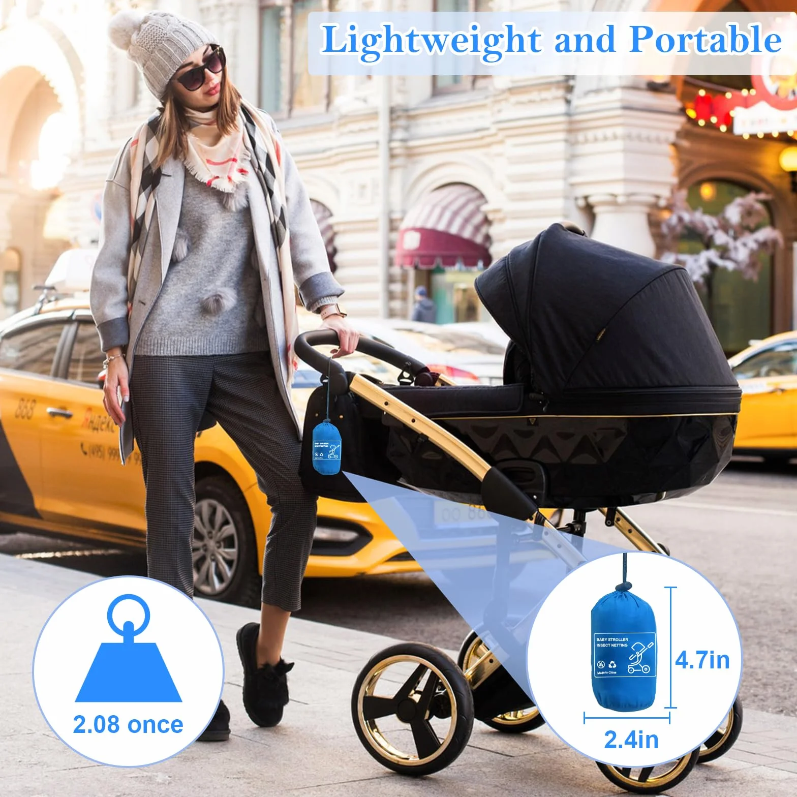 Moustiquaire pour Lit Voyage 120x60cm Bébé avec Sac de Rangement Respirante Portable