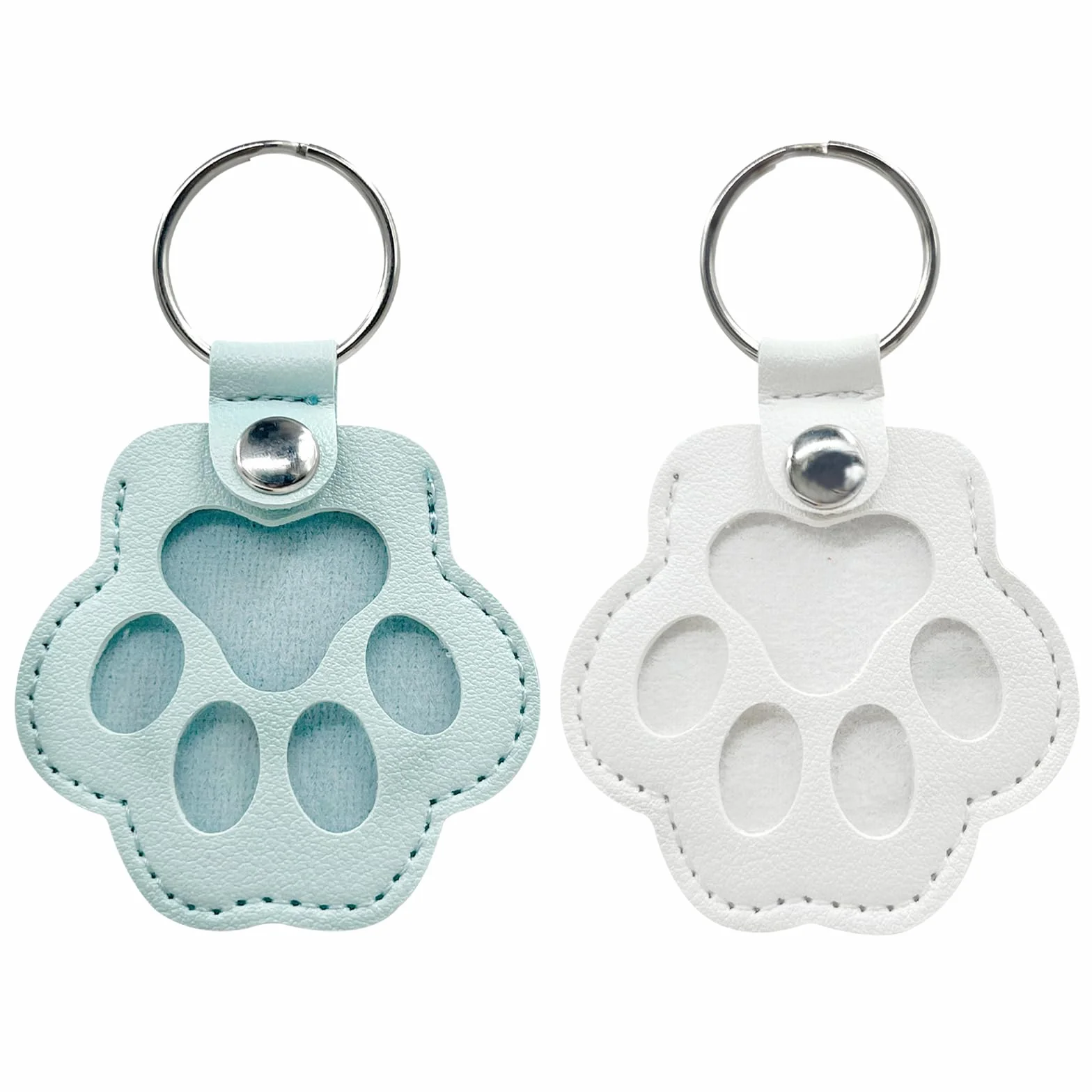 Porte-clés commémoratif en cuir patte de chien et chat, boîte à souvenirs personnalisée pour poils d'animaux