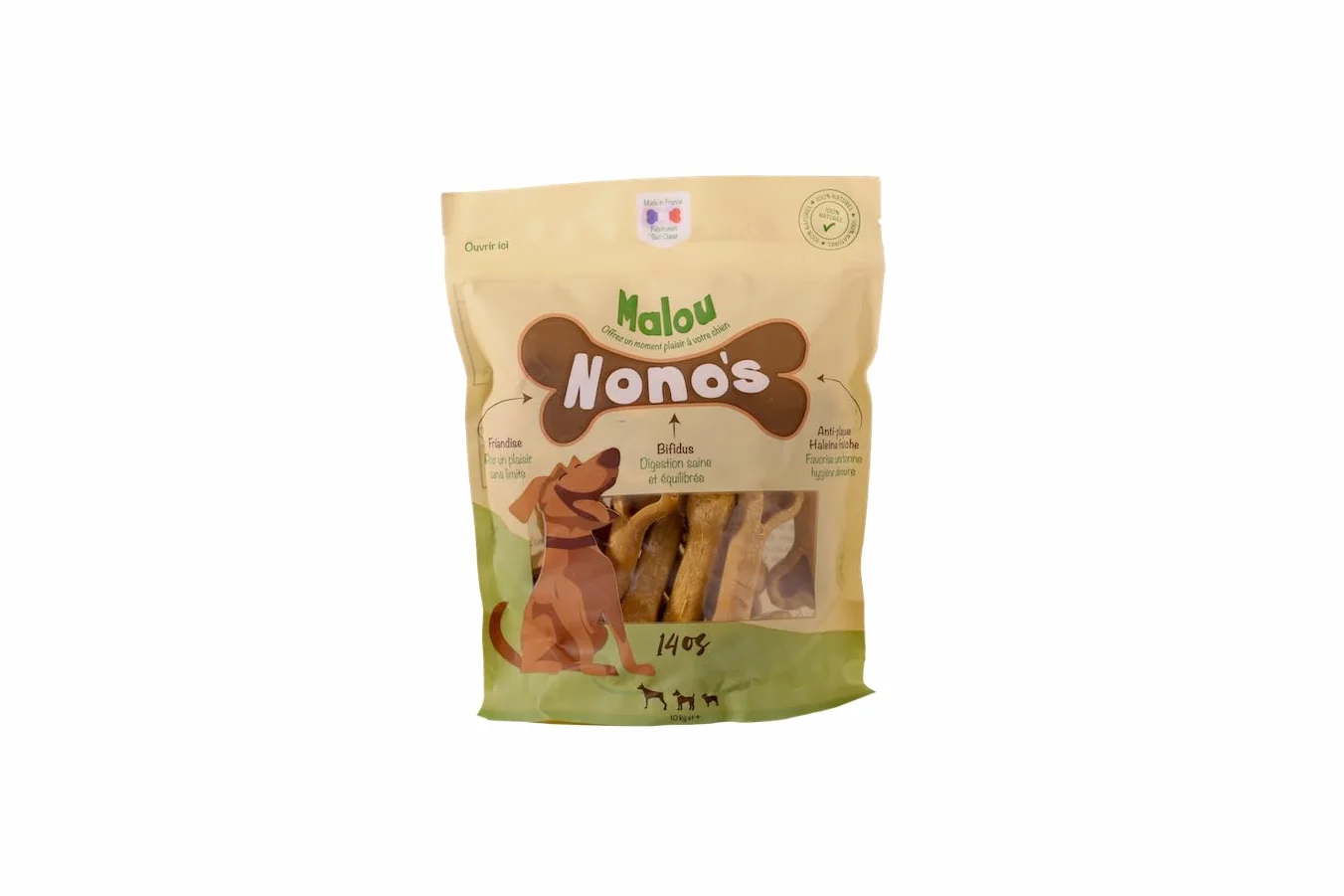 Malou NONO'S Friandise pour Chien Bâtonnets à Macher Bifidus Longue Mastication 14 pièces