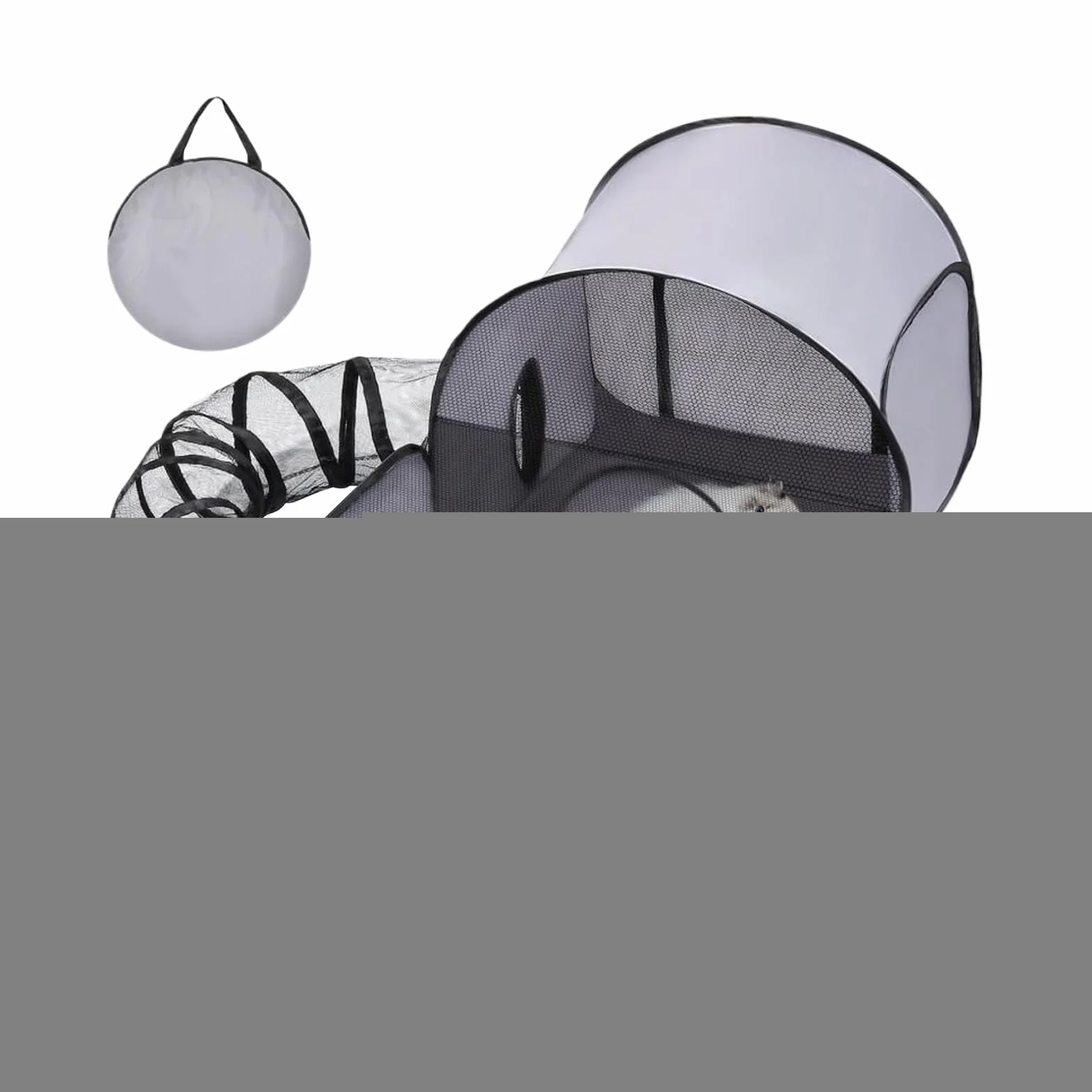 Parc pliable pour chat avec tunnel, maille respirante, enclos pour chien, intérieur et extérieur