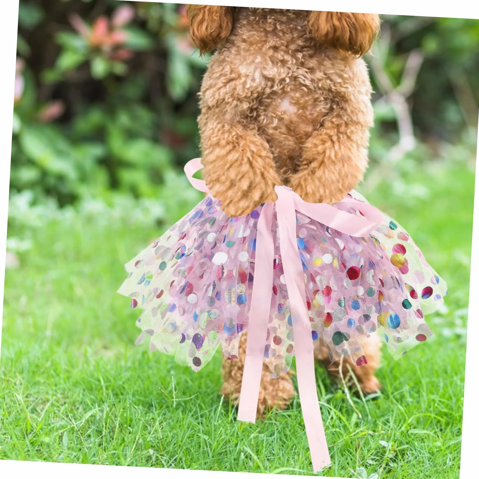 BESTonZON Robe tutu réglable respirante pour chiens petite moyenne grande taille tulle costume chiot animal de compagnie tenue anniversaire