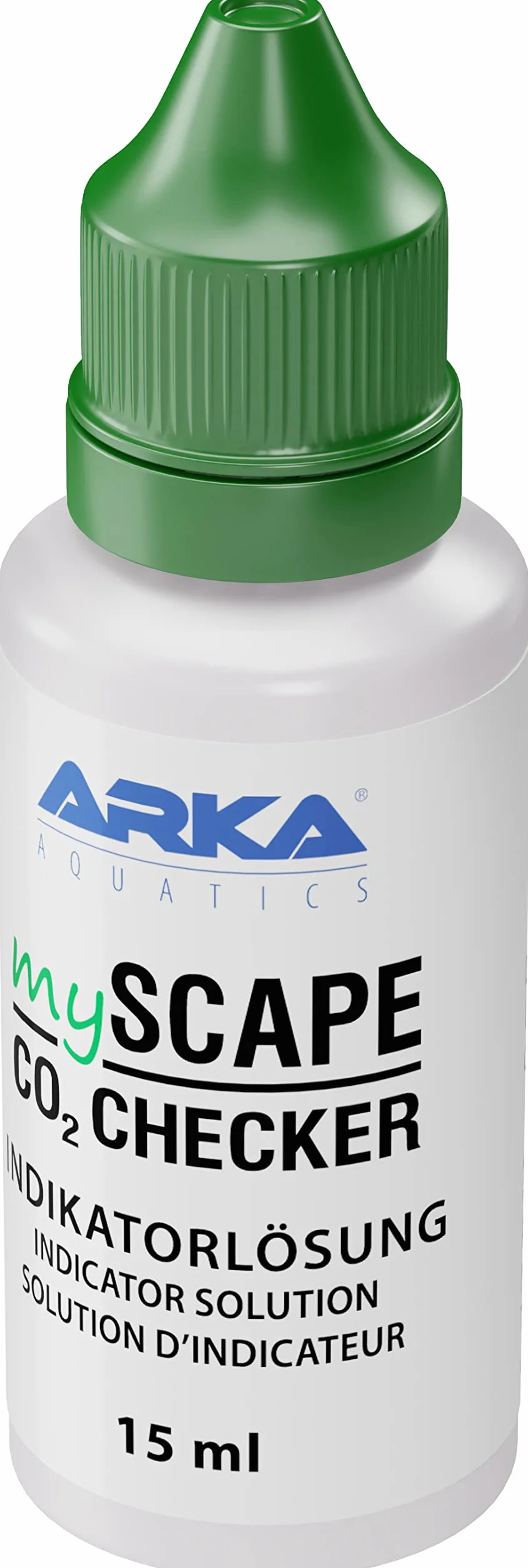 ARKA Testeur CO2 Aquarium mySCAPE-CO2 Checker avec 15 ML indicateur – Test Permanent avec Code Couleur – contrôle précis CO2 Plantes – Indispensable pour aquascaping Eau Douce