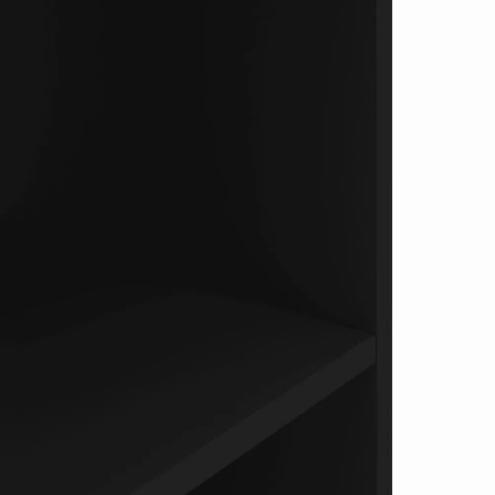 vidaXL Support pour Aquarium, Armoire 3 Niveaux, Meuble de Base avec Rangement, Noir Bois d'Ingénierie