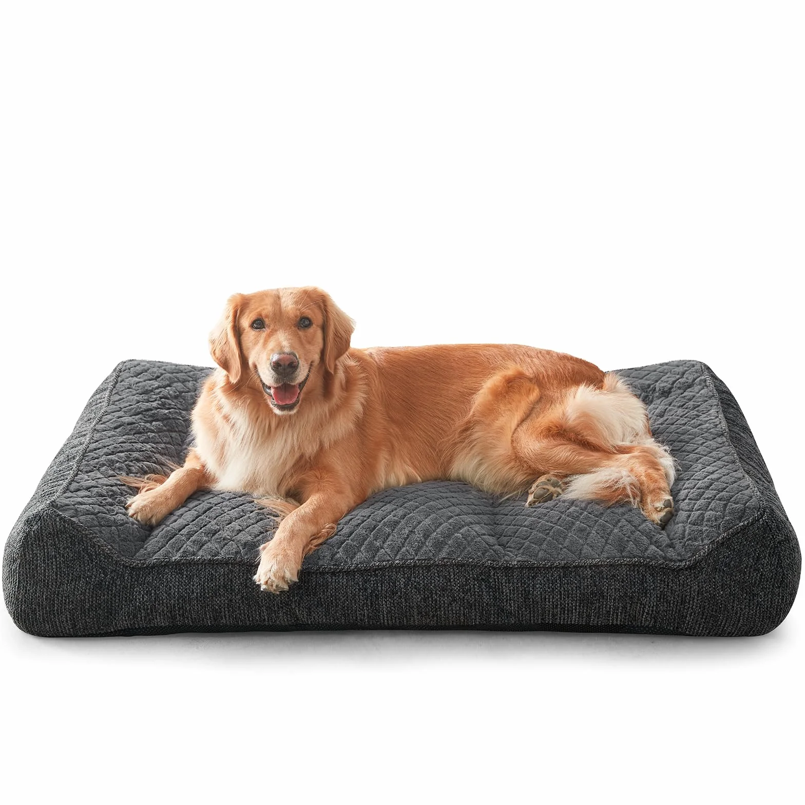 JOEJOY Panier Chien Orthopédique Grande Taille XXL, Coussin Déhoussable Lavable, Canapé Antidérapant Velours Floconné Doux