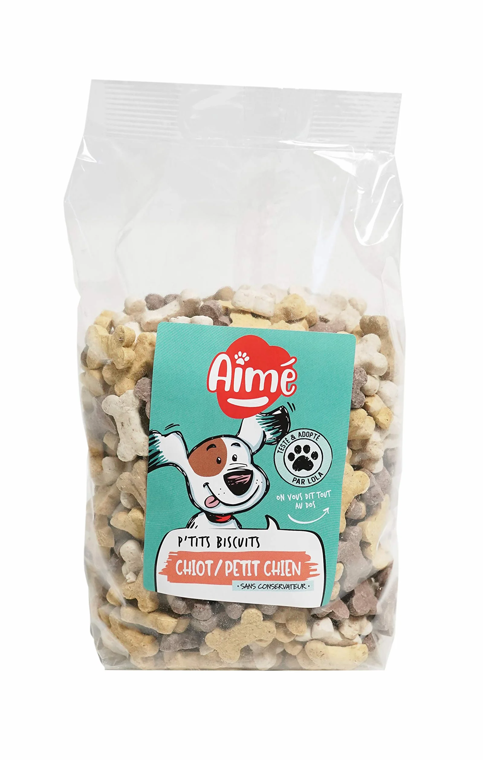 Aimé Biscuits Petits Os 500g Nourriture Calcium pour Chiot et Petit Chien Friandises Sans Conservateurs