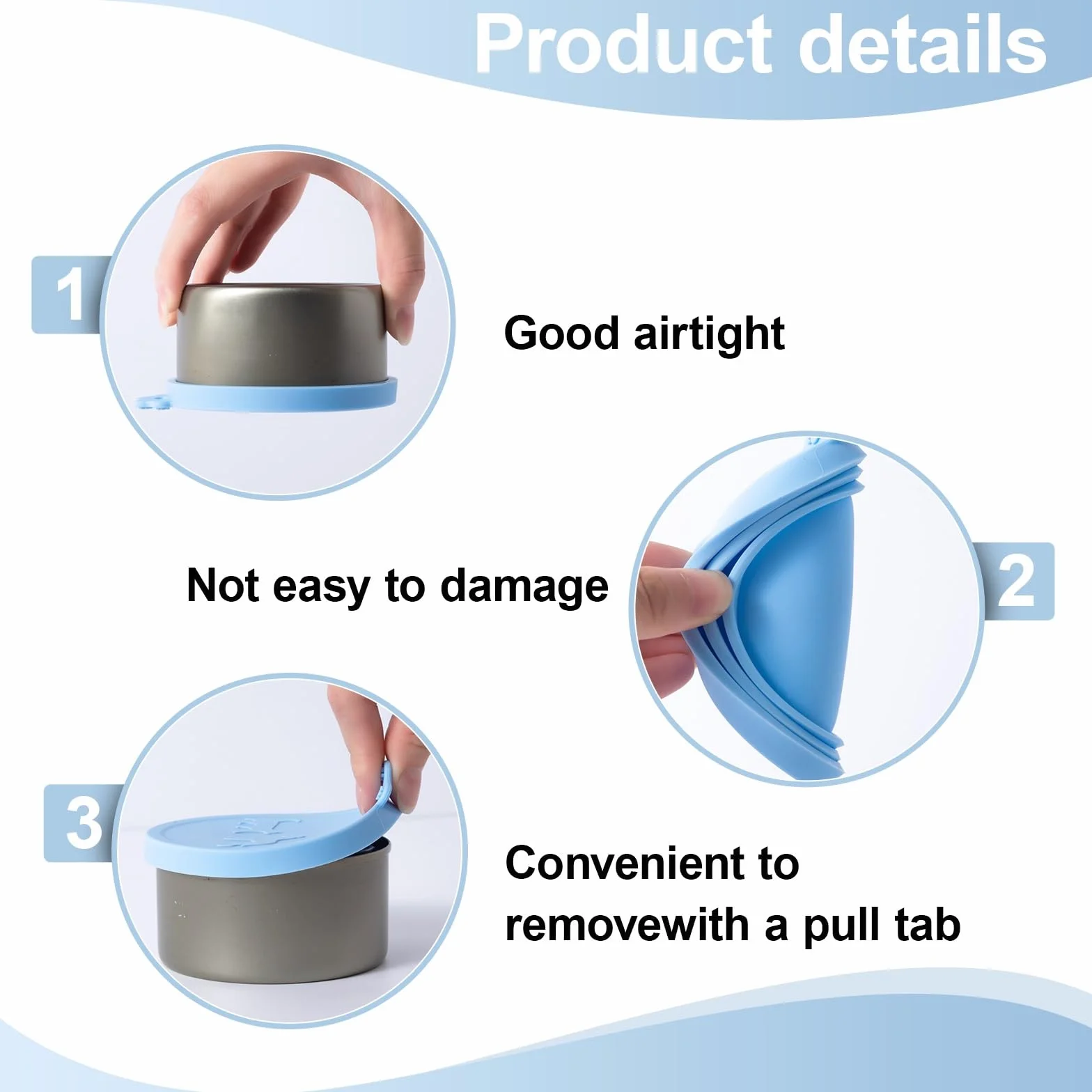 Silicone Couvercles Universels pour Boîtes de Conserve Set de 4 Couleurs Modèle Relief Ouverture Portable