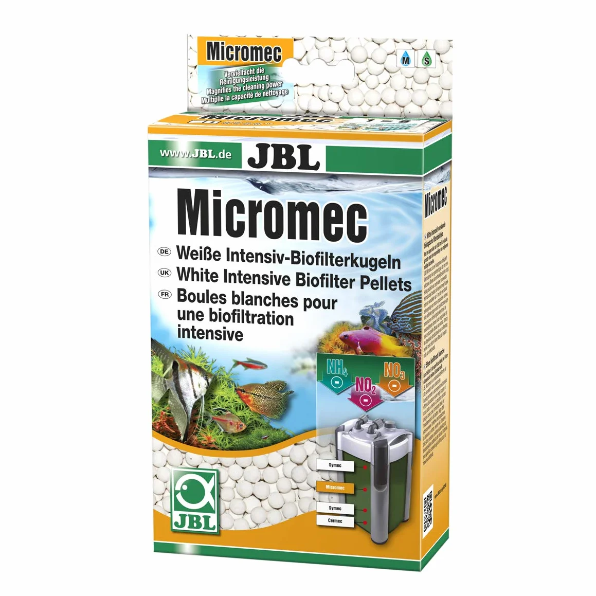 JBL Micromec billes de filtration en verre fritté pour aquarium