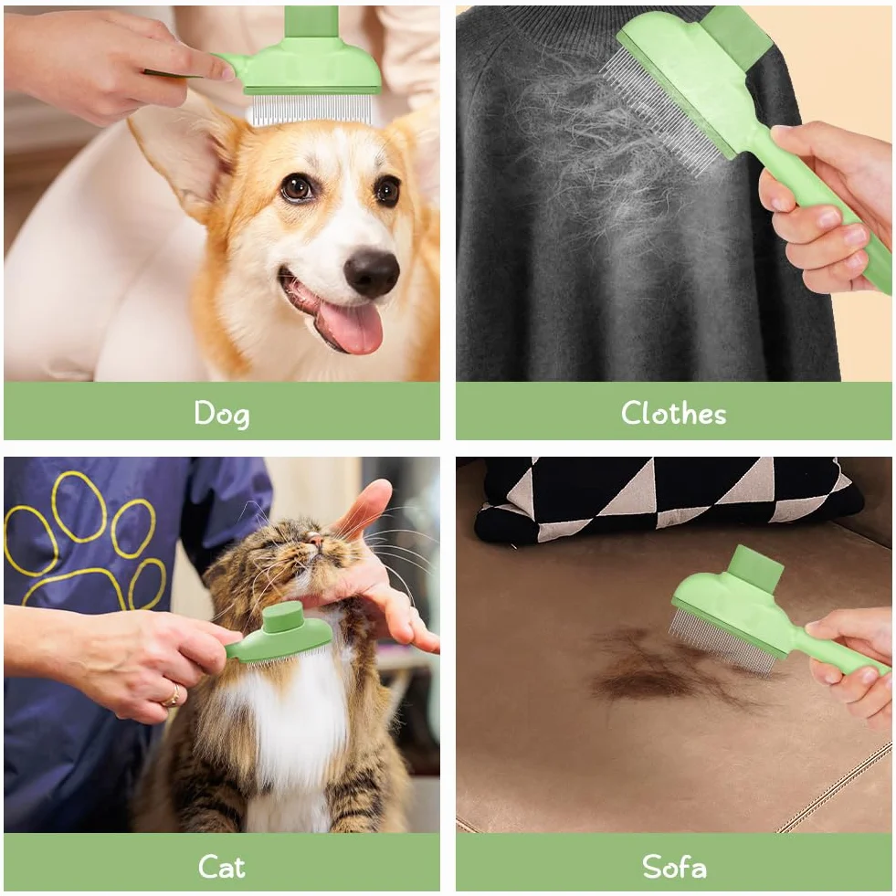 OFFCUP Peigne Autonettoyant pour Chats, Peigne de Toilettage avec Libération Bouton