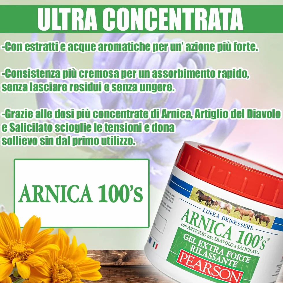 PEARSON Arnica 100'S Gel Relaxant Extra-Fort 500ml pour Chevaux