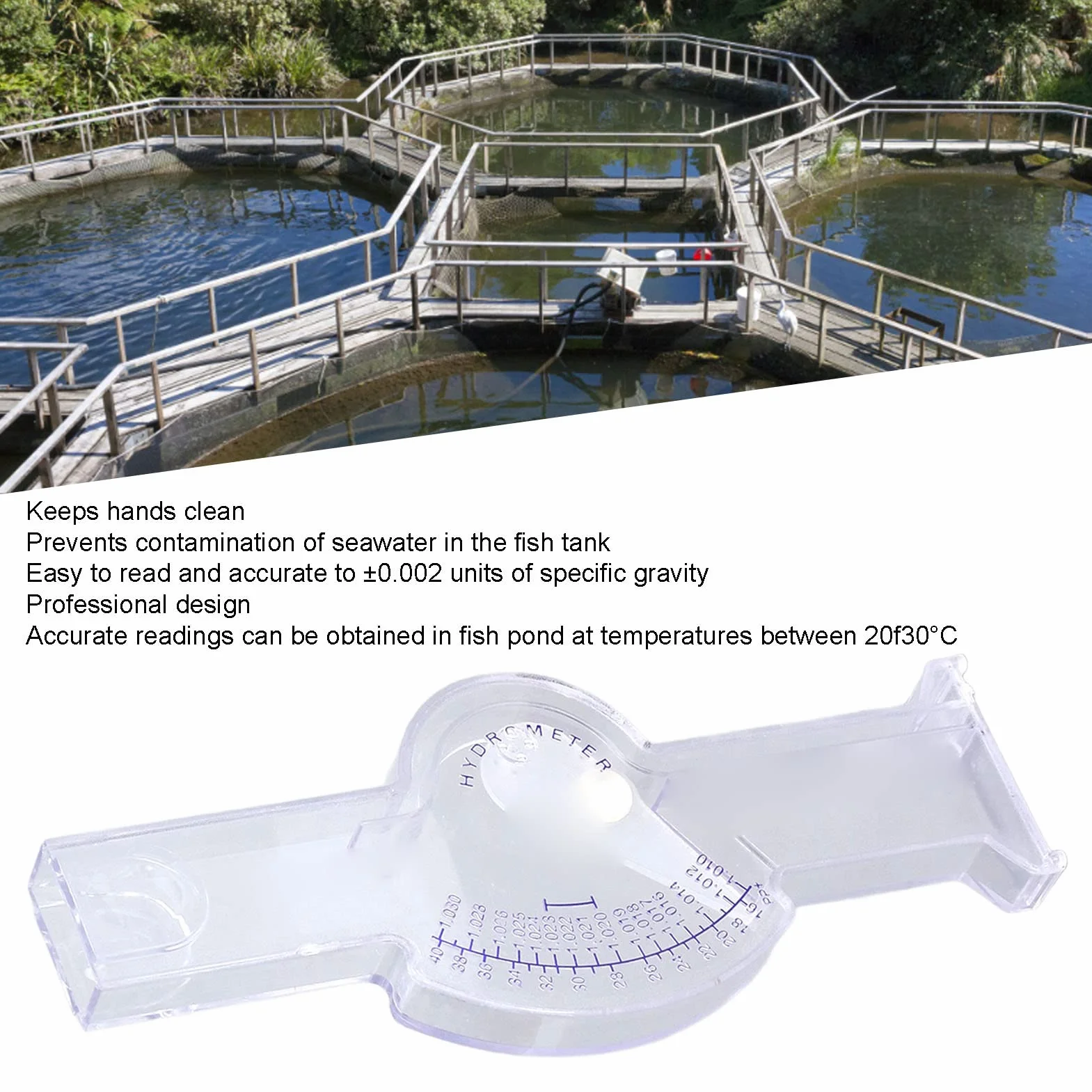 Densimètre d'eau de mer automatique précis pour aquarium étang