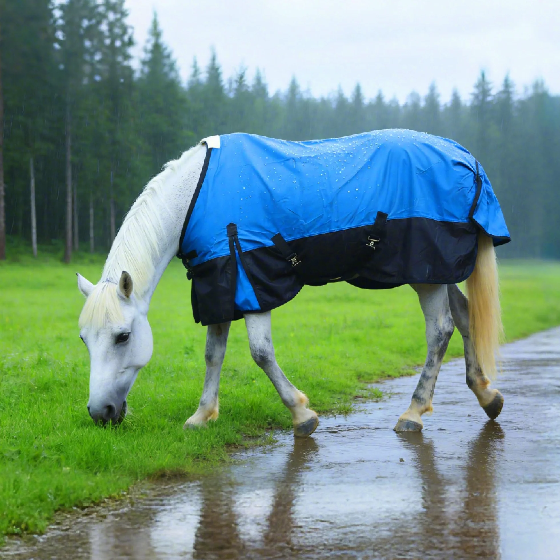 Couverture de pluie pour cheval résistante imperméable respirante sans rembourrage légère confortable
