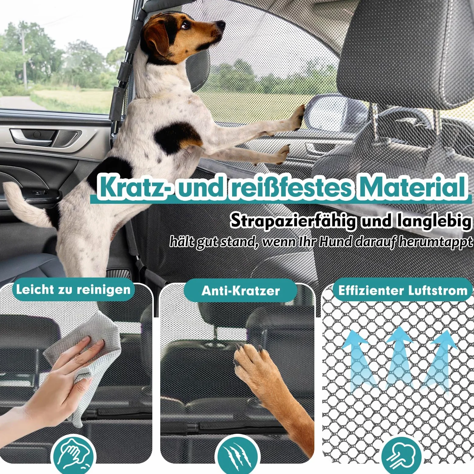 Snagle Paw Grille pour chien de voiture, 127 cm de large