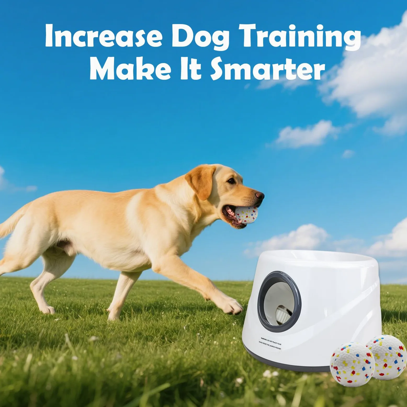 MEKAPLE Lanceur de balles Automatique pour Chien, Lanceur de balles interactif amélioré pour Chiens de Petite Taille, Distance réglable, Jouets stimulants mentaux pour Chien avec 4 balles en