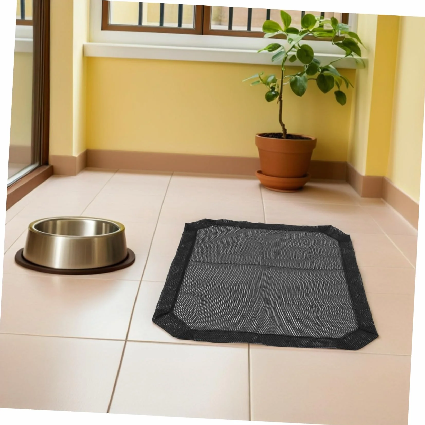 TOYANDONA Housse de Lit pour Animaux en Tissu Mesh Noir Rectangulaire pour Quatre Saisons