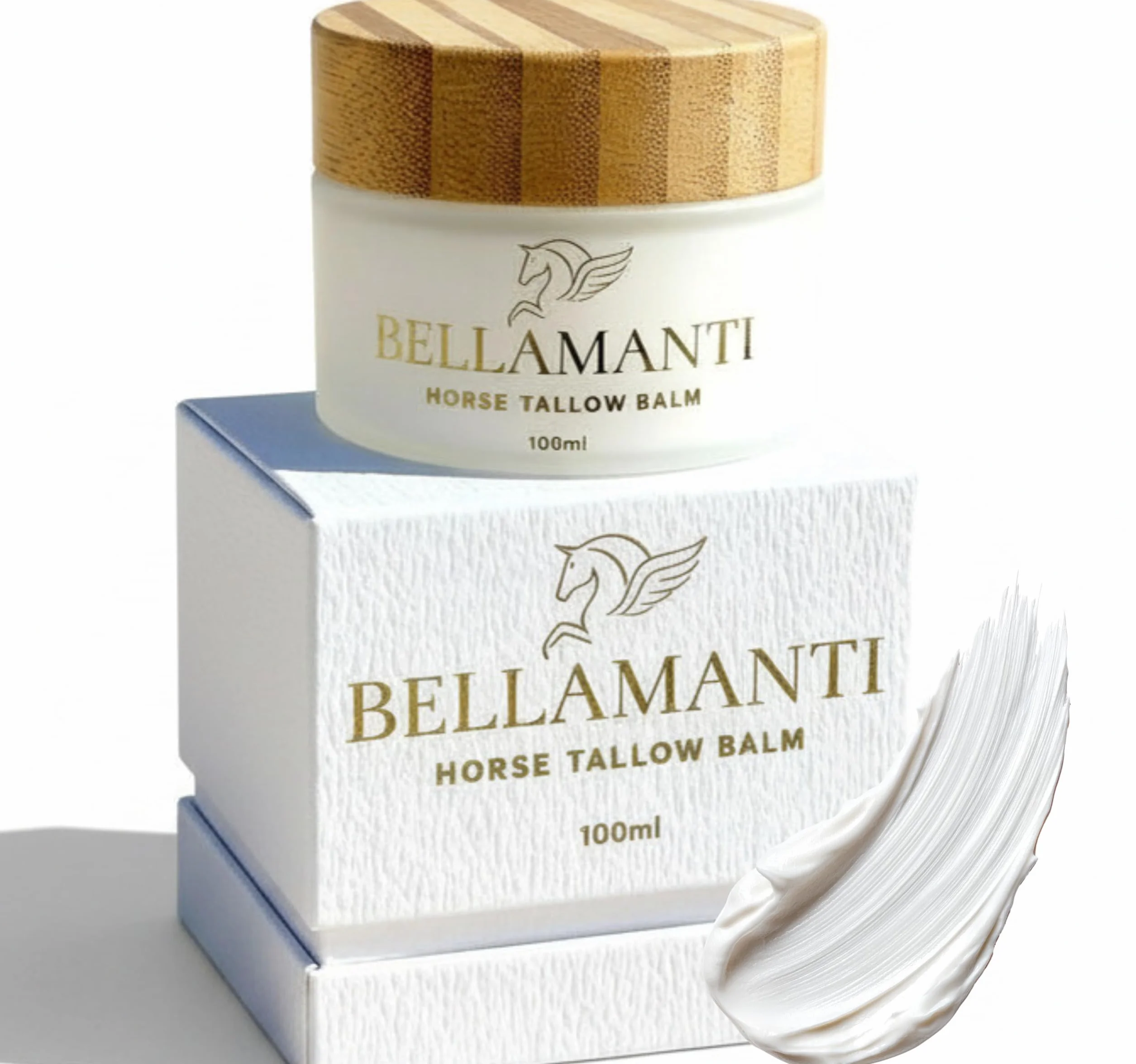 Baume 100% suif de cheval et de bœuf nourris à l’herbe pour peau sensible 100 ml