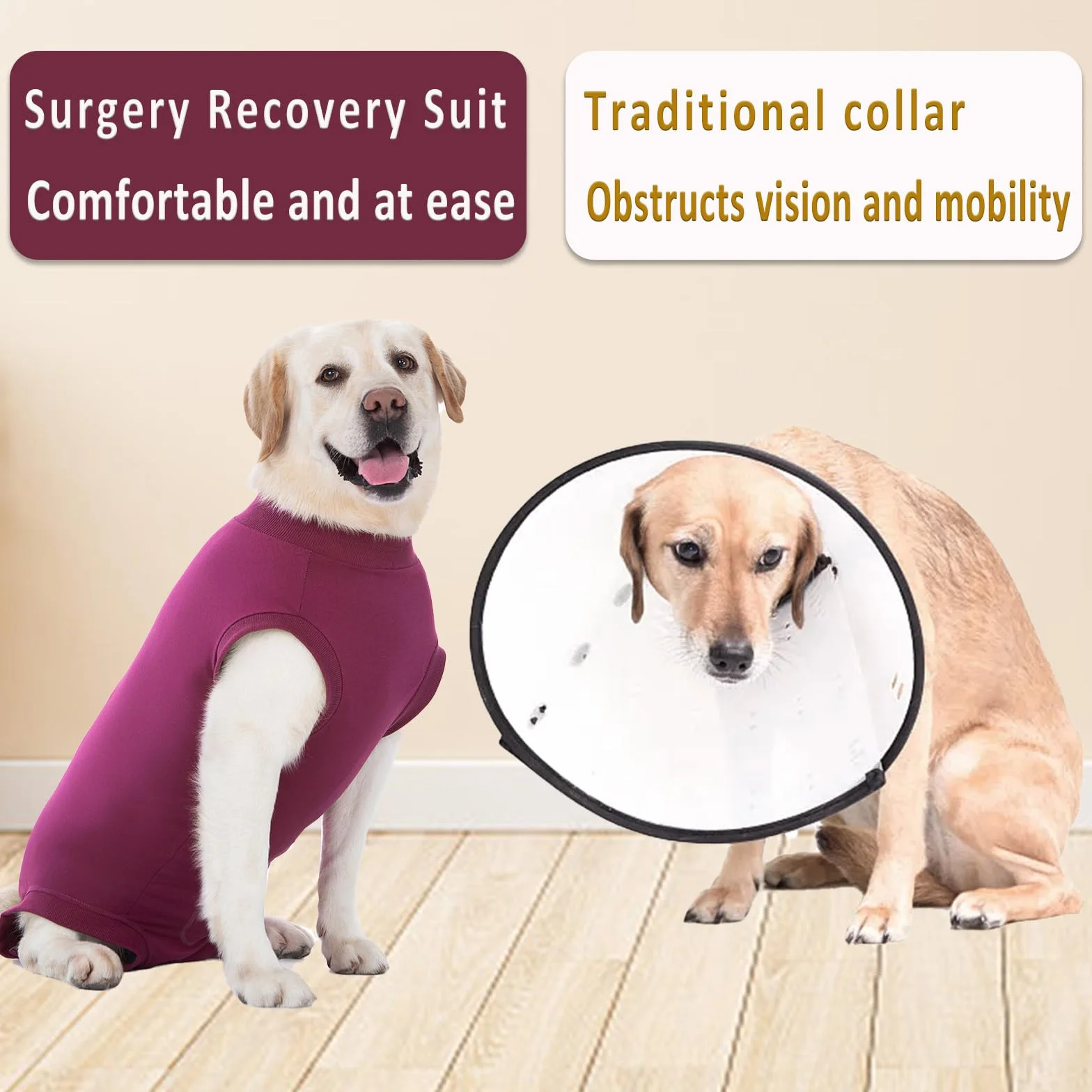 Combinaison de Récupération Chien Post-Opératoire Body Chirurgical pour Chienne Mâle après Stérilisation