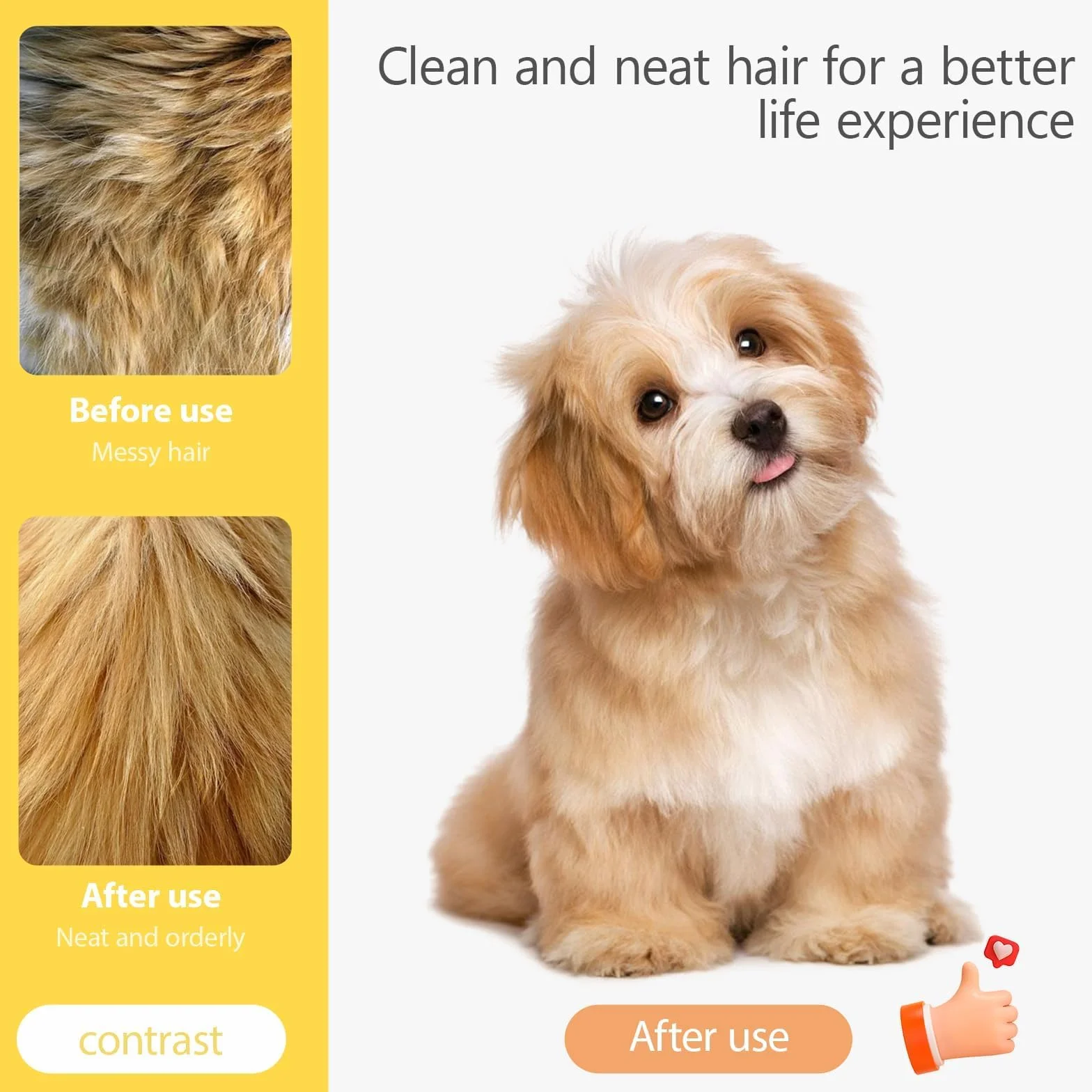 Brosse Fellblitz pour chat, peigne autonettoyant anti-puces avec bouton de déclenchement