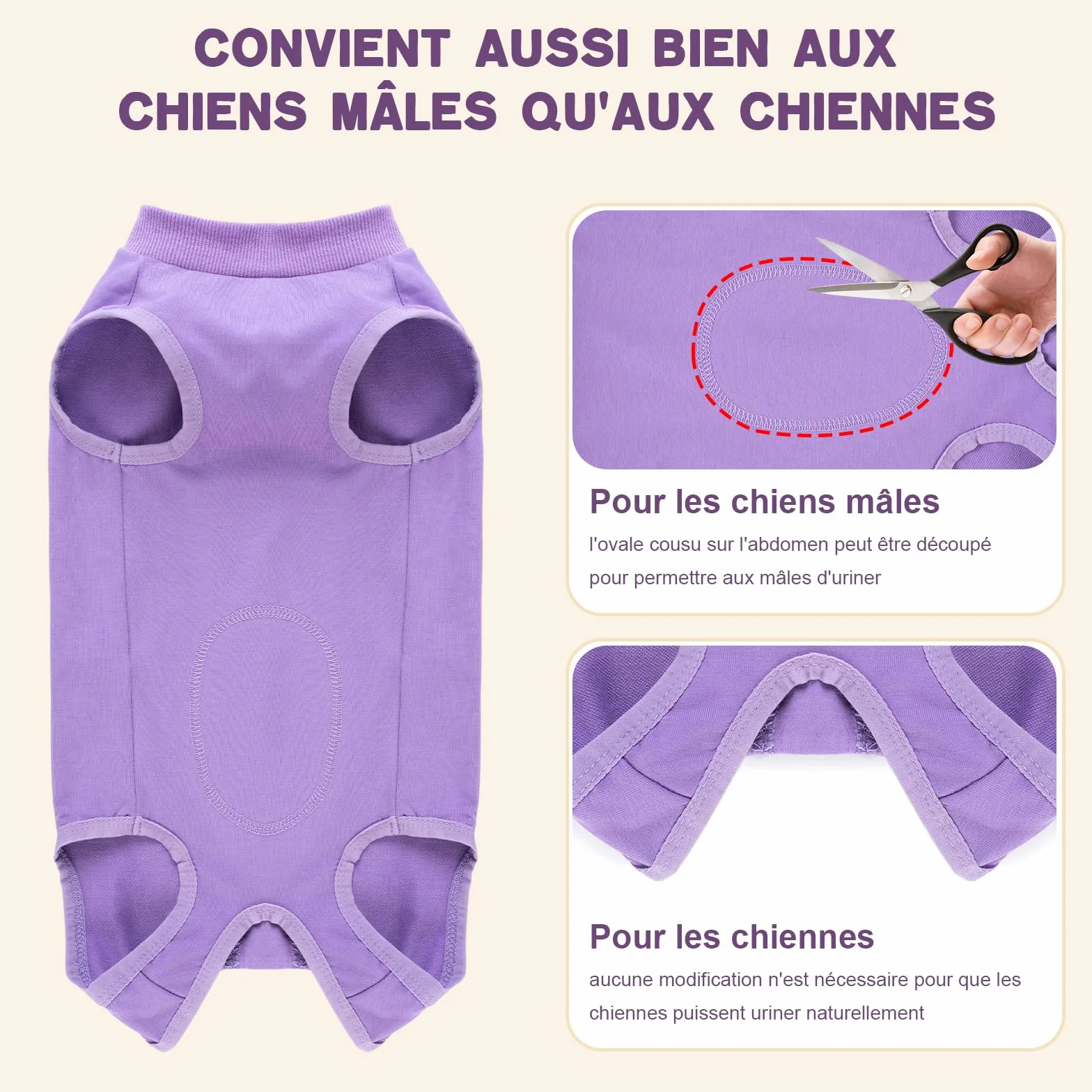 Combinaison de Récupération pour Chiens Chats Après Chirurgie, Body Post Operatoire pour Chien Femelle Male, Convalescence Chirurgicale pour Petite et Moyenne Taille