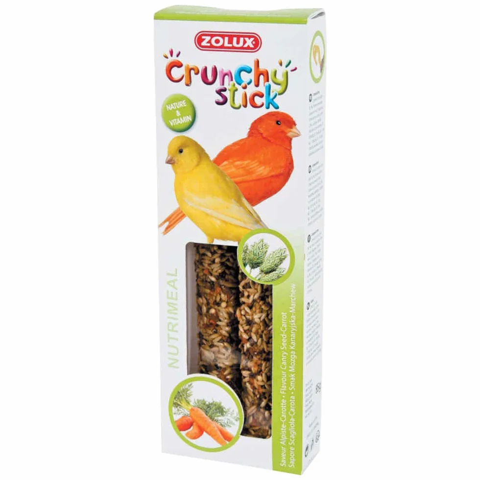 Zolux Crunchy Stick Friandise pour Canari Alpiste Carotte 85 g