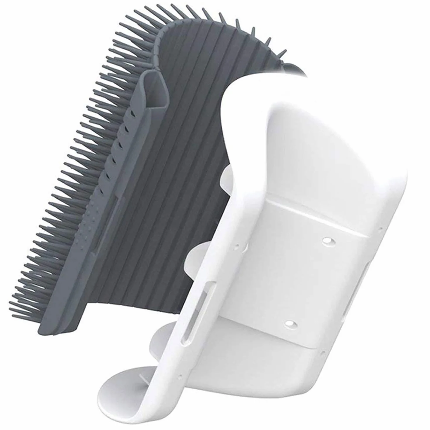 Auto Toiletteur pour Chat 3.0 Plus Doux avec Herbe, Brosse de Massage Mural, Self Groomer, 1 Paquet
