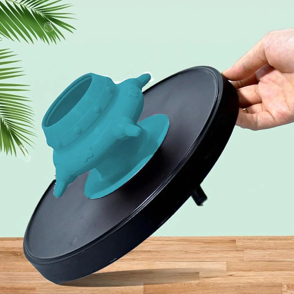 Station d'alimentation à lait pour chiots et chats avec 4 tétons - Silicone auto-nourrissante