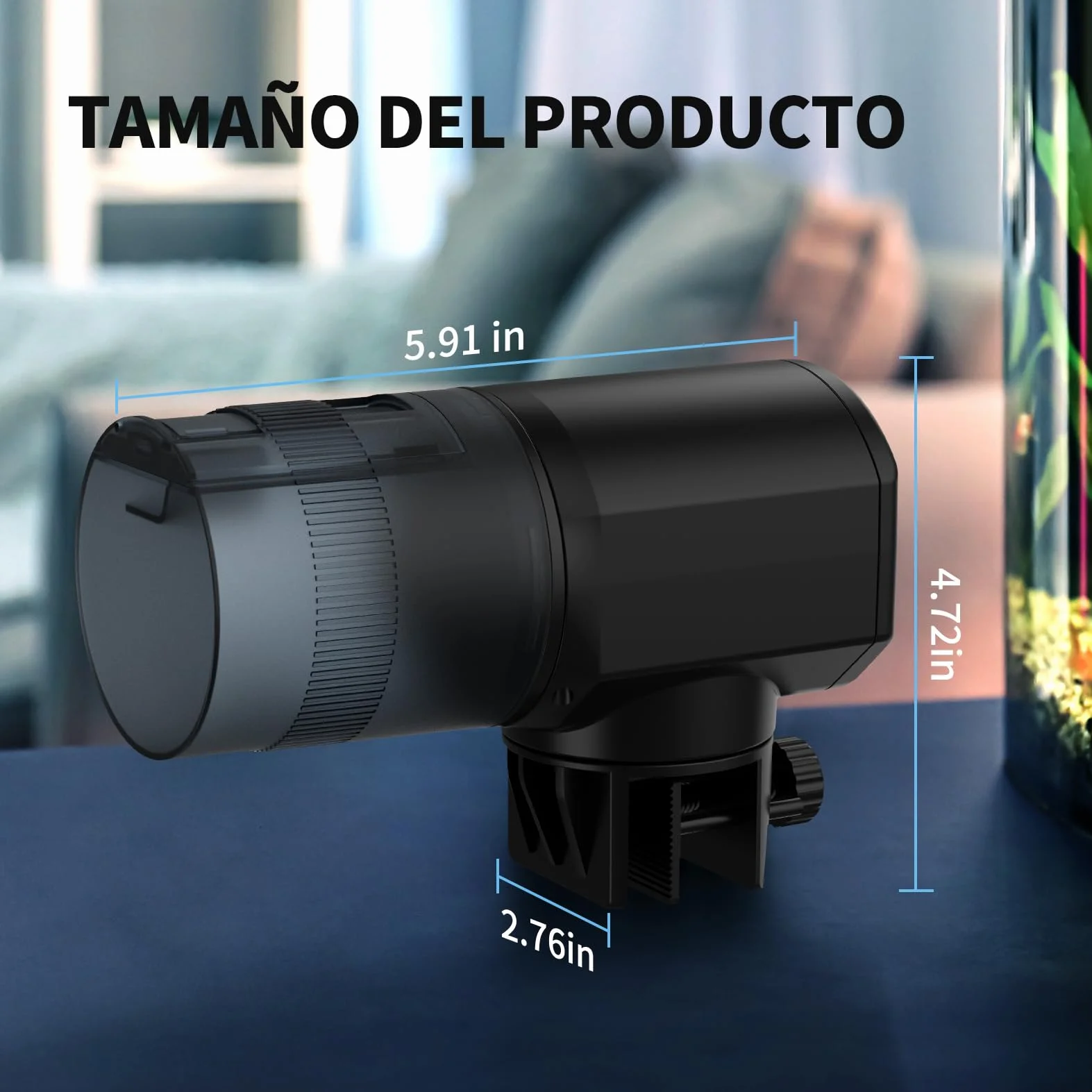 Distributeur Nourriture Poisson Automatique 200ML Grande Capacité Nourrisseur avec Minuterie pour Aquarium