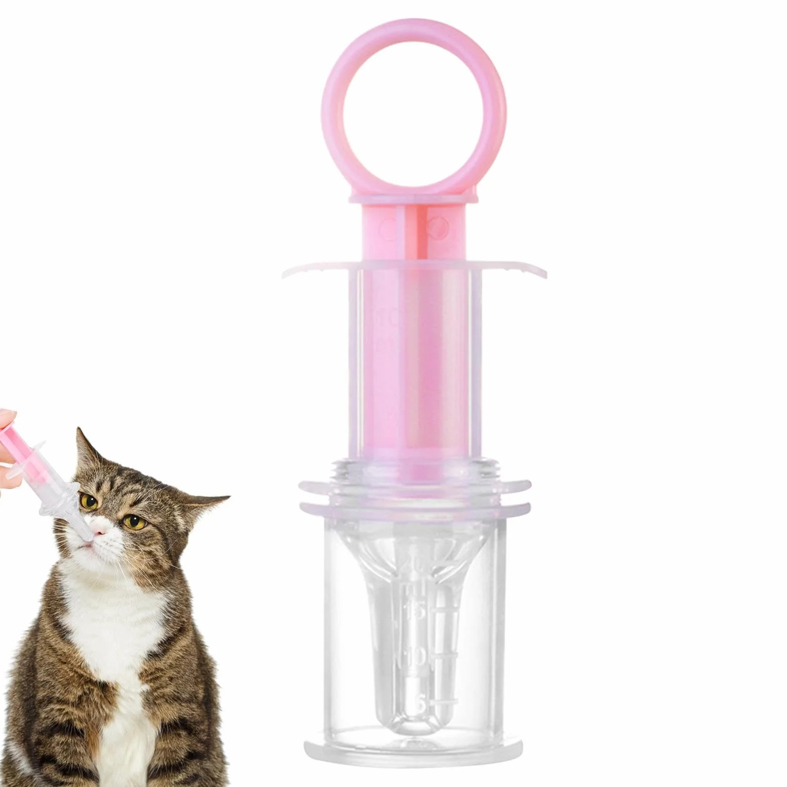 Lot de 2 seringues d'alimentation réutilisables pour chiens et chats - Pointe souple