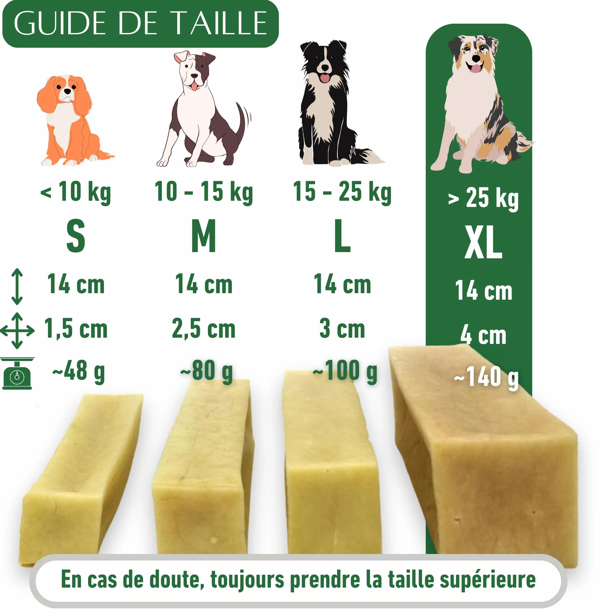 Friandises au Fromage de Yak pour Chien Os à mâcher Himalaya Soin Dentaire Taille XL