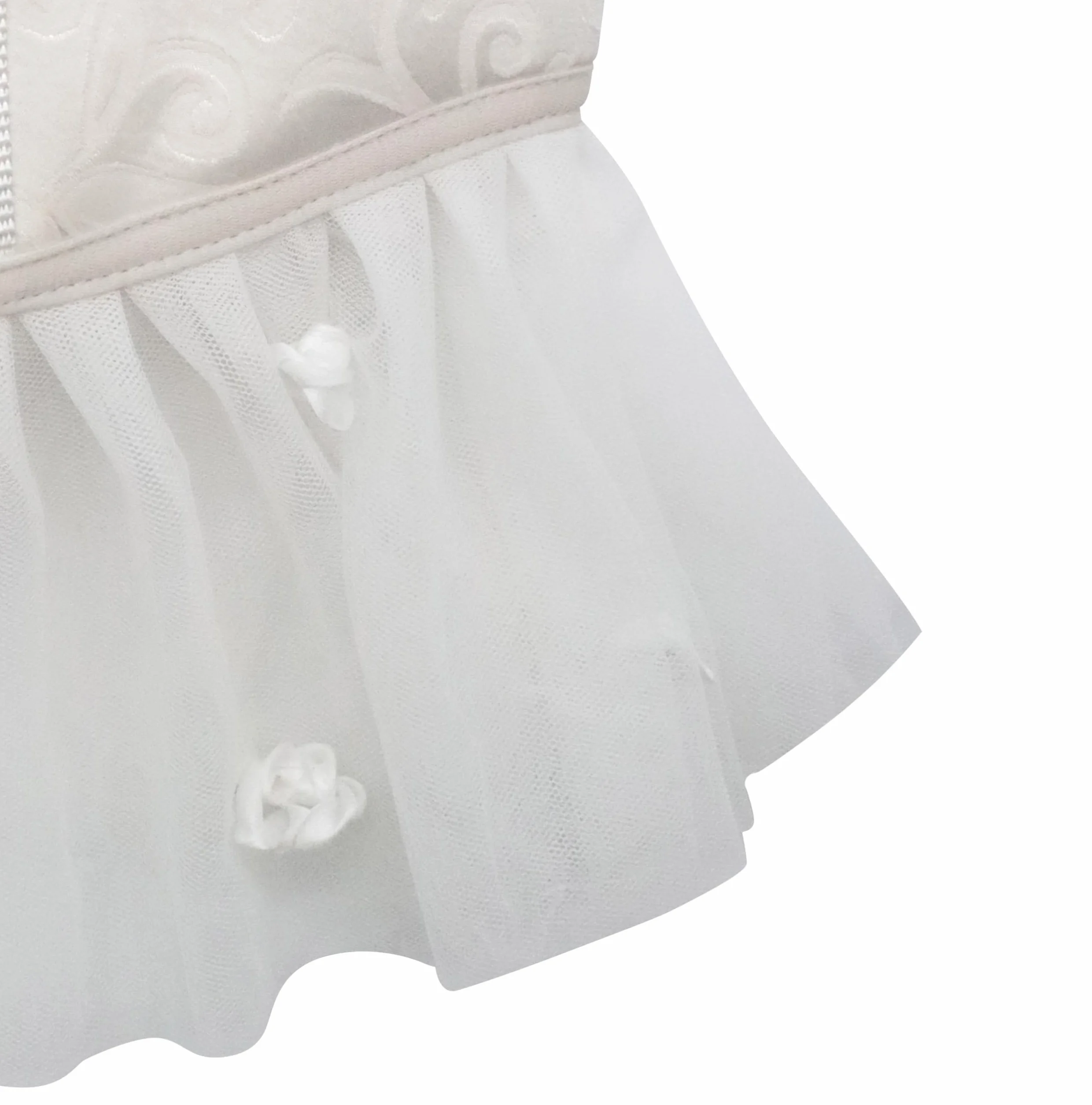 Croci Ceremony Bride Harnais Chien Mariage Robe Tulle Fantaisie damassée réglable M 41-45 cm