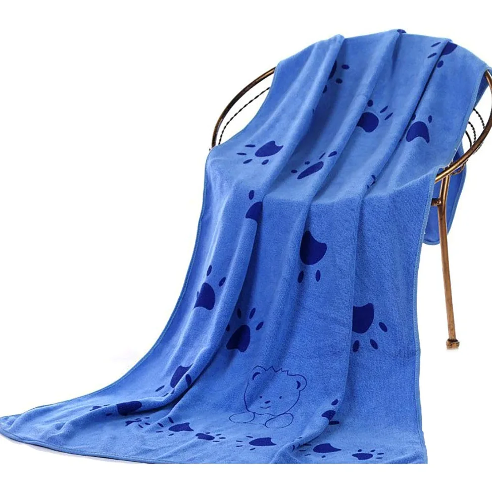 Serviette pour Chien Douche Serviette Chien Rapide Séchage Serviette de Chien Serviette de Bain pour Animaux de Compagnie Chien de Bain Cat