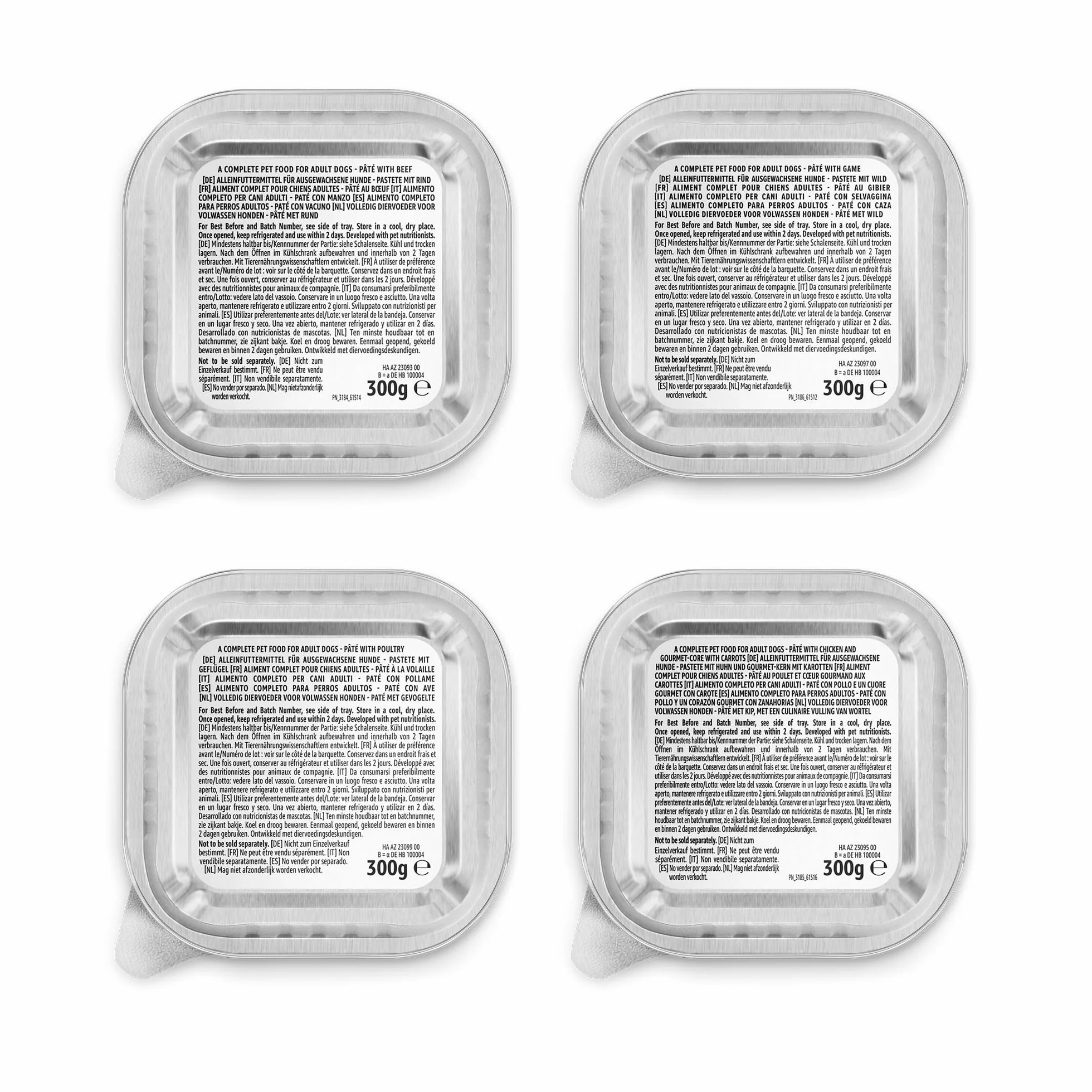 Amazon Nourriture Humide pour Chiens Pâté Mélangé 300g Lot de 20